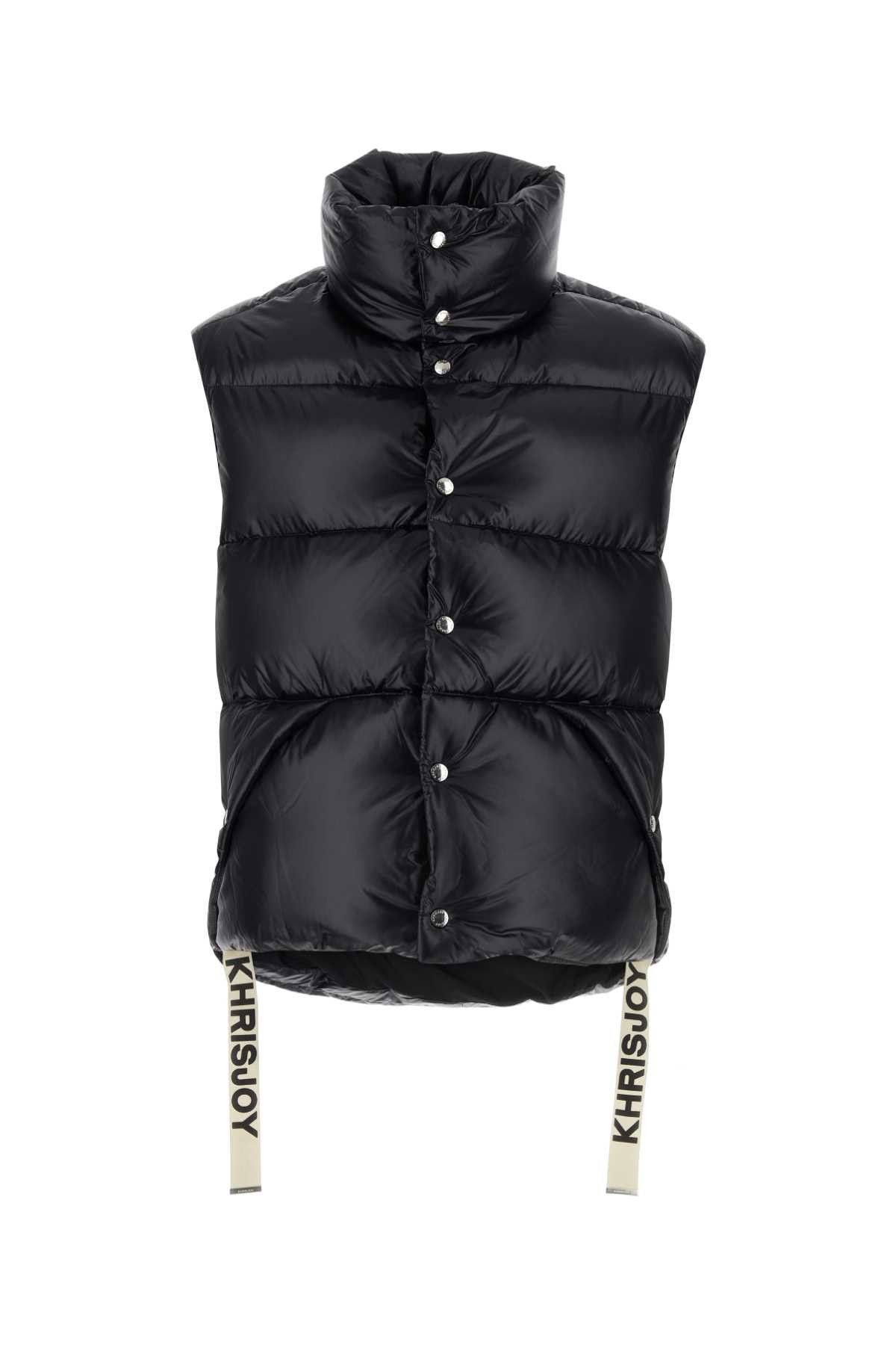 Khrisjoy Black Nylon Sleeveless Puff Shiny Down Jacket Size US XS / EU 42 / 0 - 1 Thumbnail
