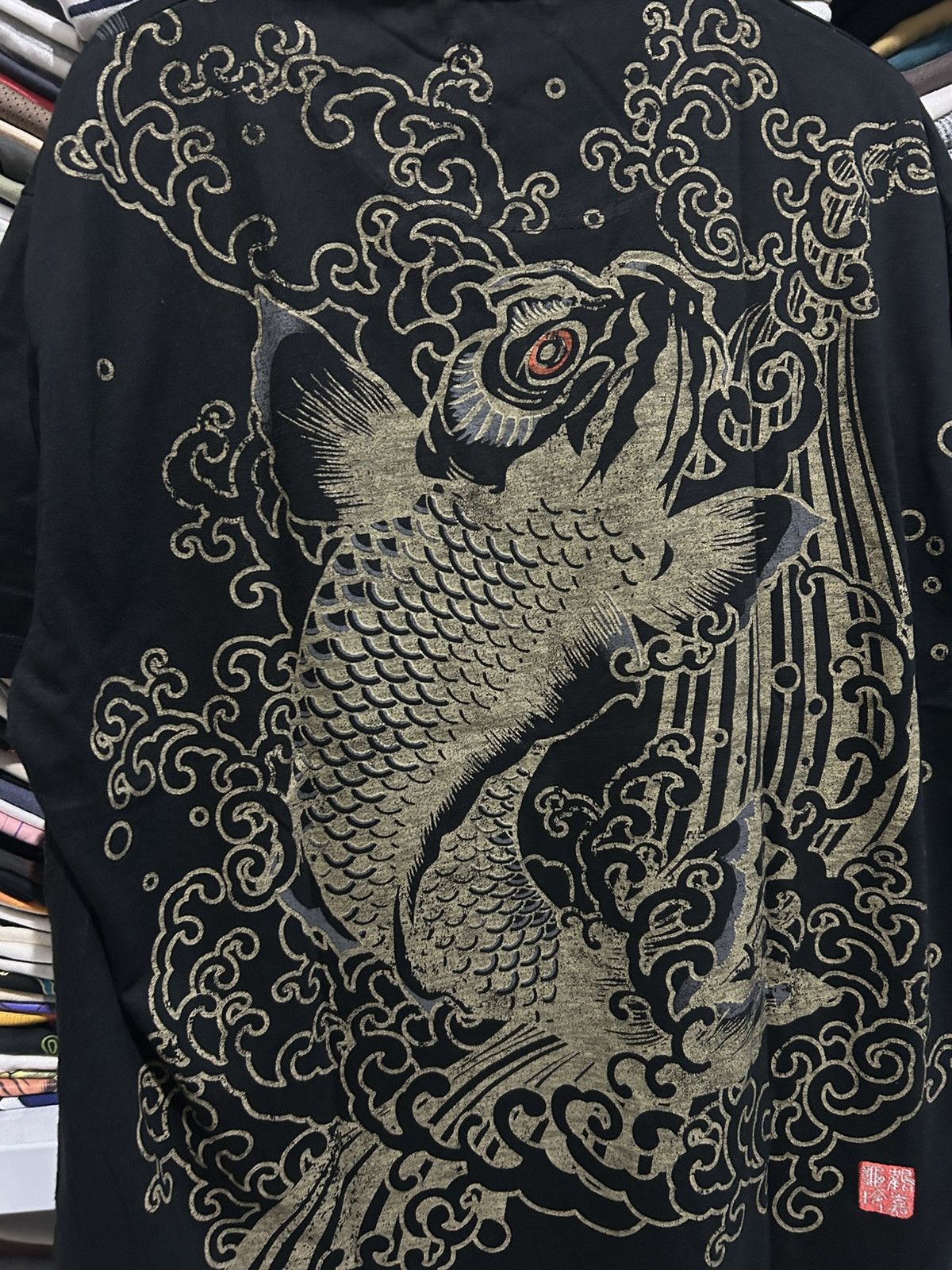 Japanese Brand Japanese Art sukajan Giant koi fish Size US XXL / EU 58 / 5 - 2 Thumbnail