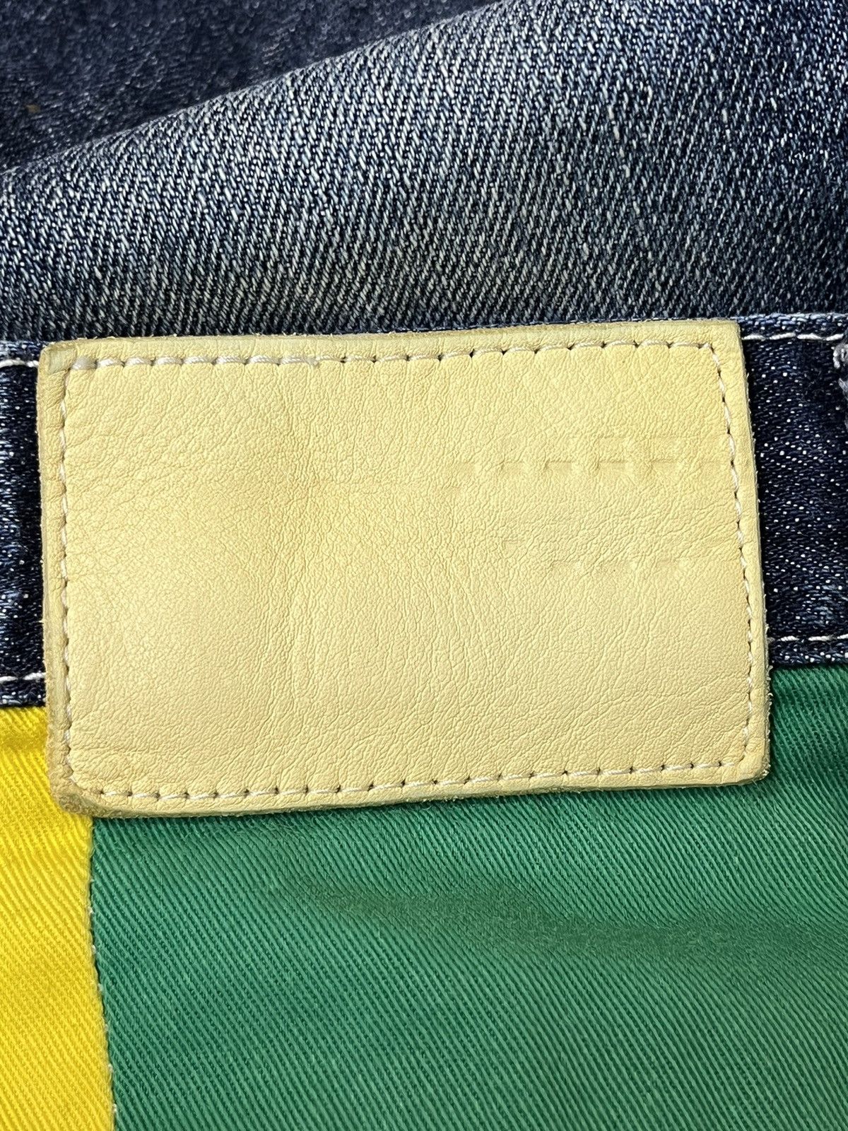 Japanese Brand SICK Y2K JAPANESE BRAND RASTA COLOUR JEANS MADE IN JAPAN Size US 32 / EU 48 - 17 Thumbnail