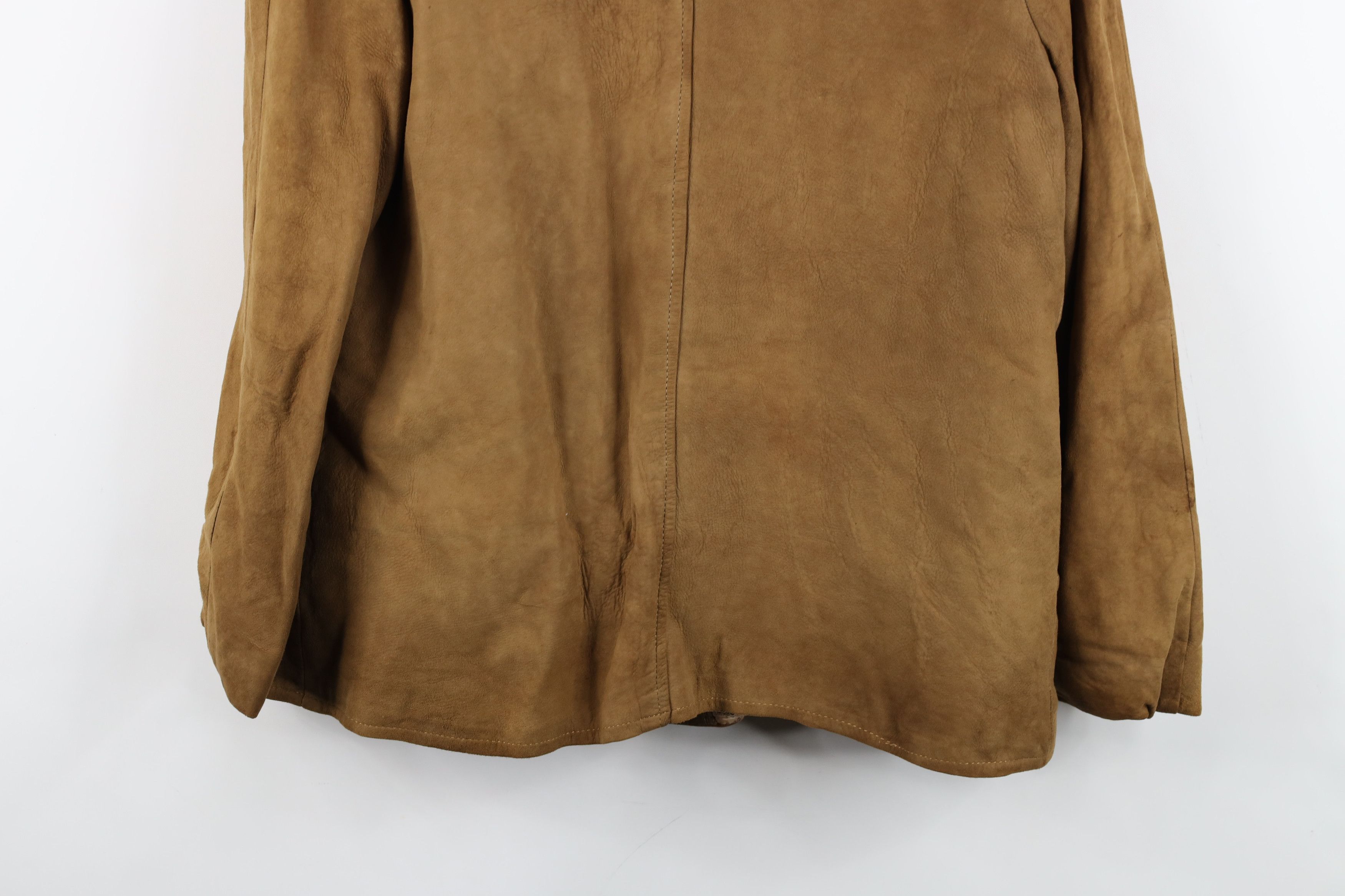 Vintage Vintage 60s Streetwear Lined Suede Leather Jacket Brown Size M / US 6-8 / IT 42-44 - 15 Thumbnail