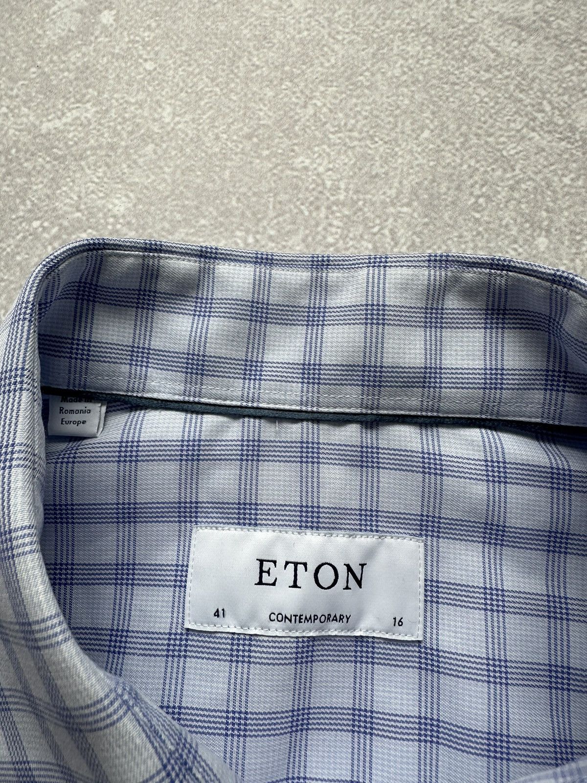 Eton ETON Slim Blue Long Sleeve Button Down Shirt Size 41 / 16 Size US L / EU 52-54 / 3 - 4 Thumbnail
