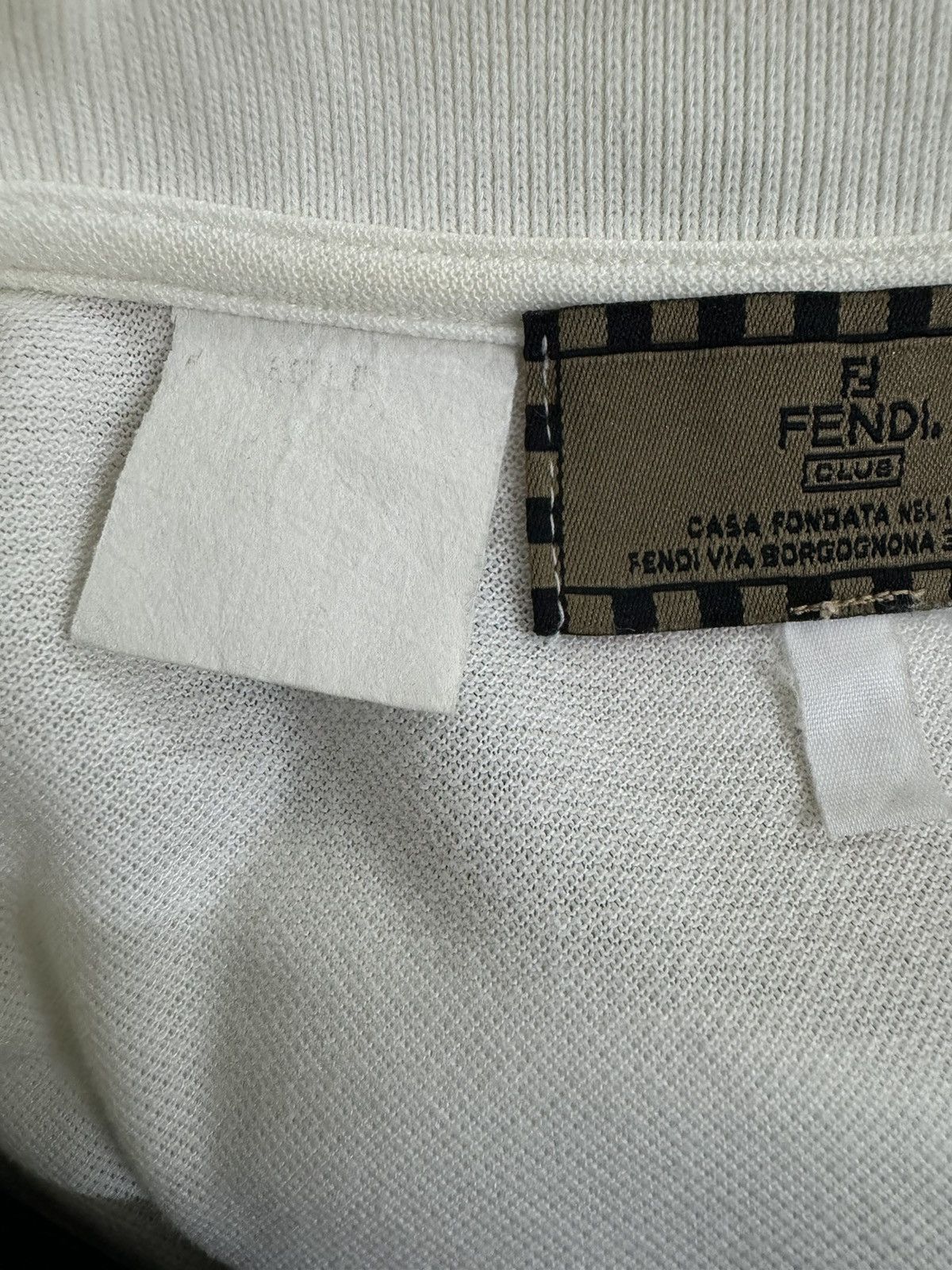 Fendi FENDI SMALL LOGO EMBROIDED POLO TEE VINTAGE Size US L / EU 52-54 / 3 - 7 Thumbnail
