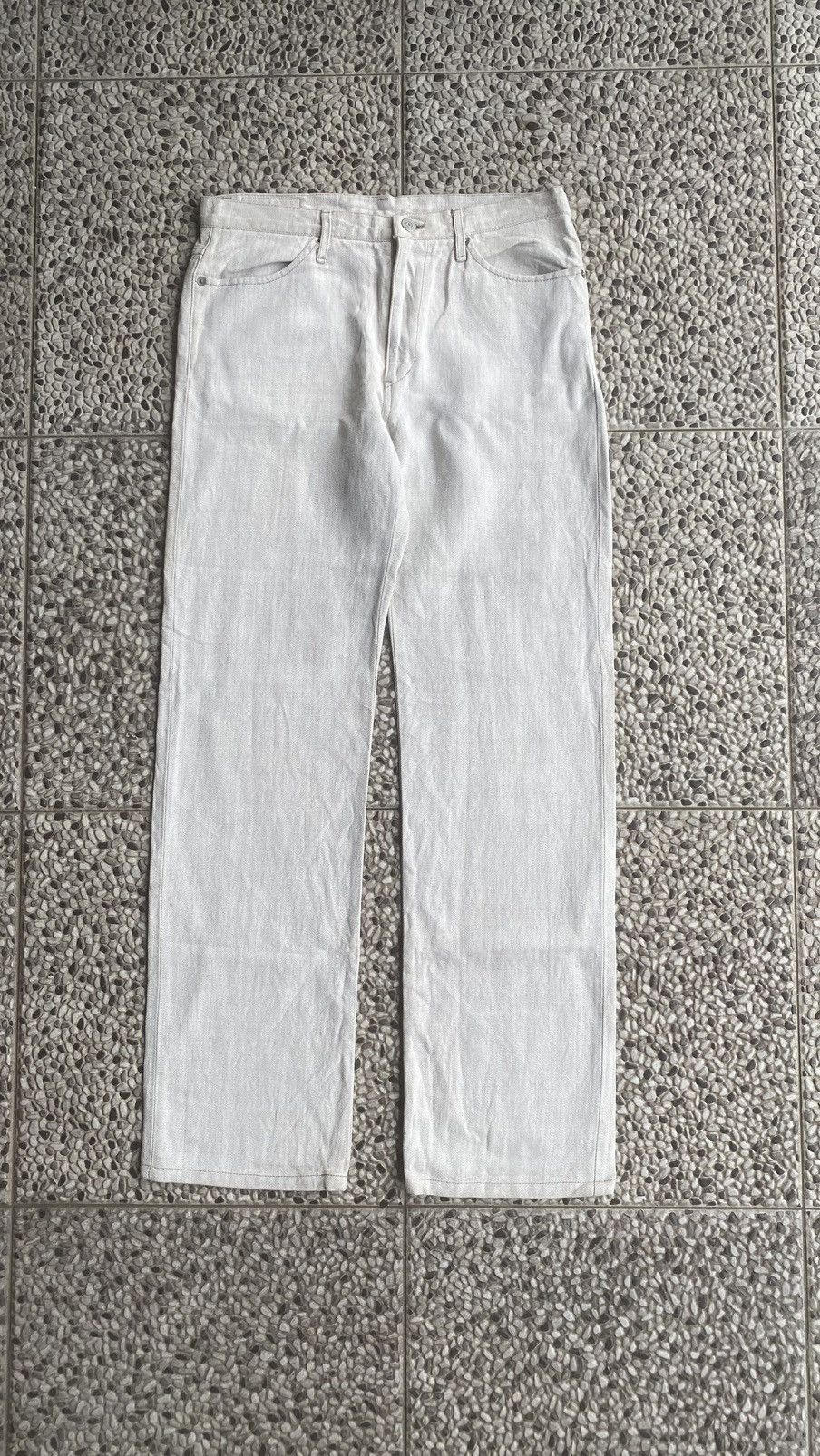 Issey Miyake TETE HOMME WHITE LINEN TROUSER PANTS Size US 32 / EU 48 - 1 Thumbnail