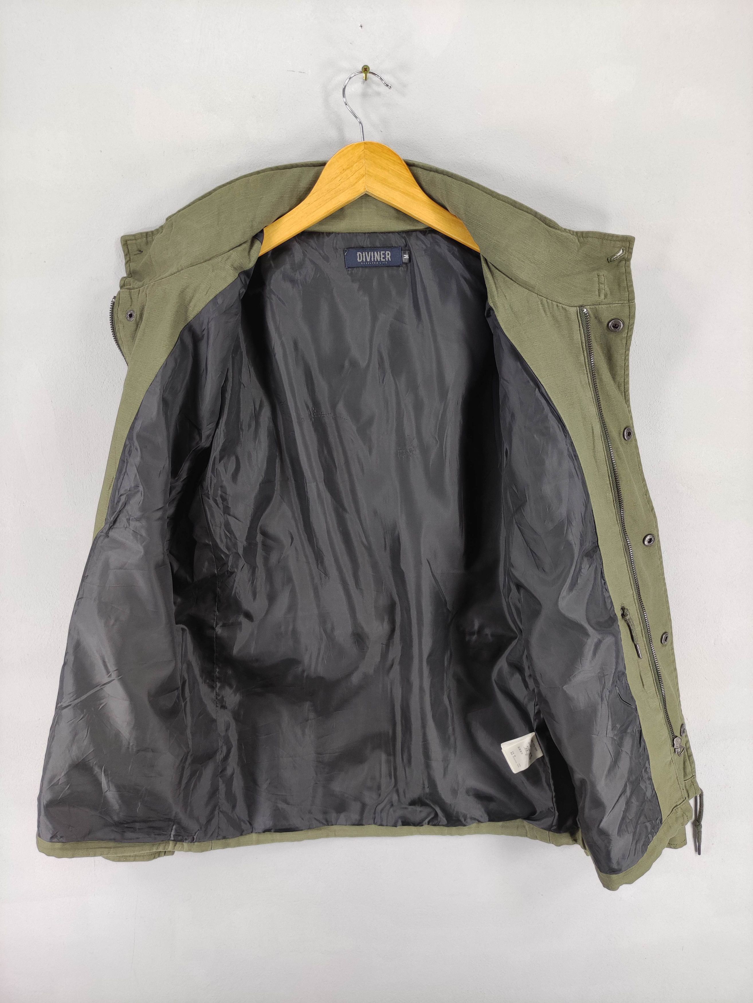 Japanese Brand Vintage Diviner Military Style Jacket Zipper With Hoodie Size US M / EU 48-50 / 2 - 6 Thumbnail