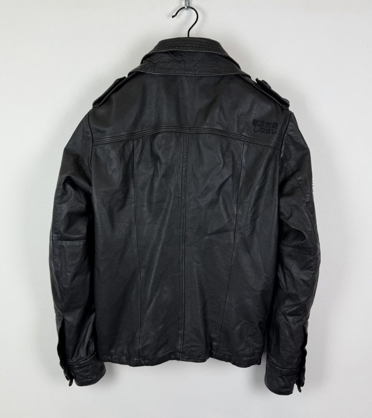 Superdry Superdry Biker Leather Jacket Full Zip Moto Japanese Style Size US M / EU 48-50 / 2 - 15 Thumbnail