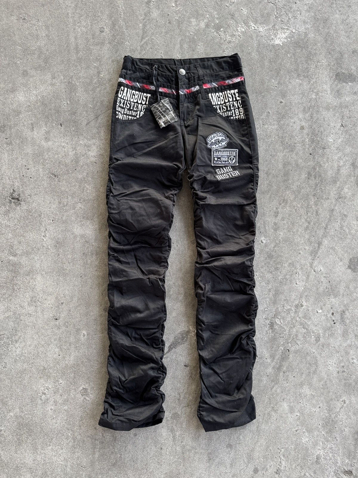 Japanese Brand 🔥Rare Gang Buster Double Waist Washed Belt Size US 29 - 1 Thumbnail