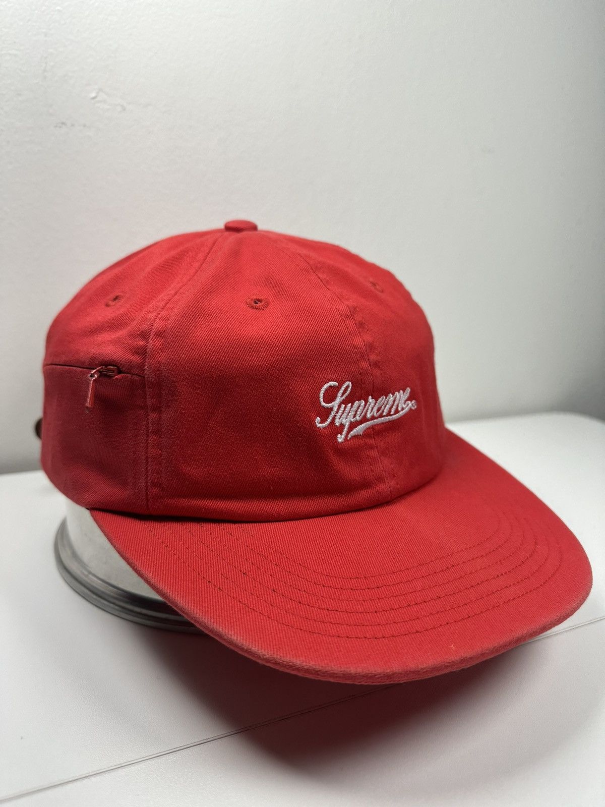 Supreme Supreme Side Pocket Script Logo 6-Panel Cap Hat Size ONE SIZE - 3 Thumbnail