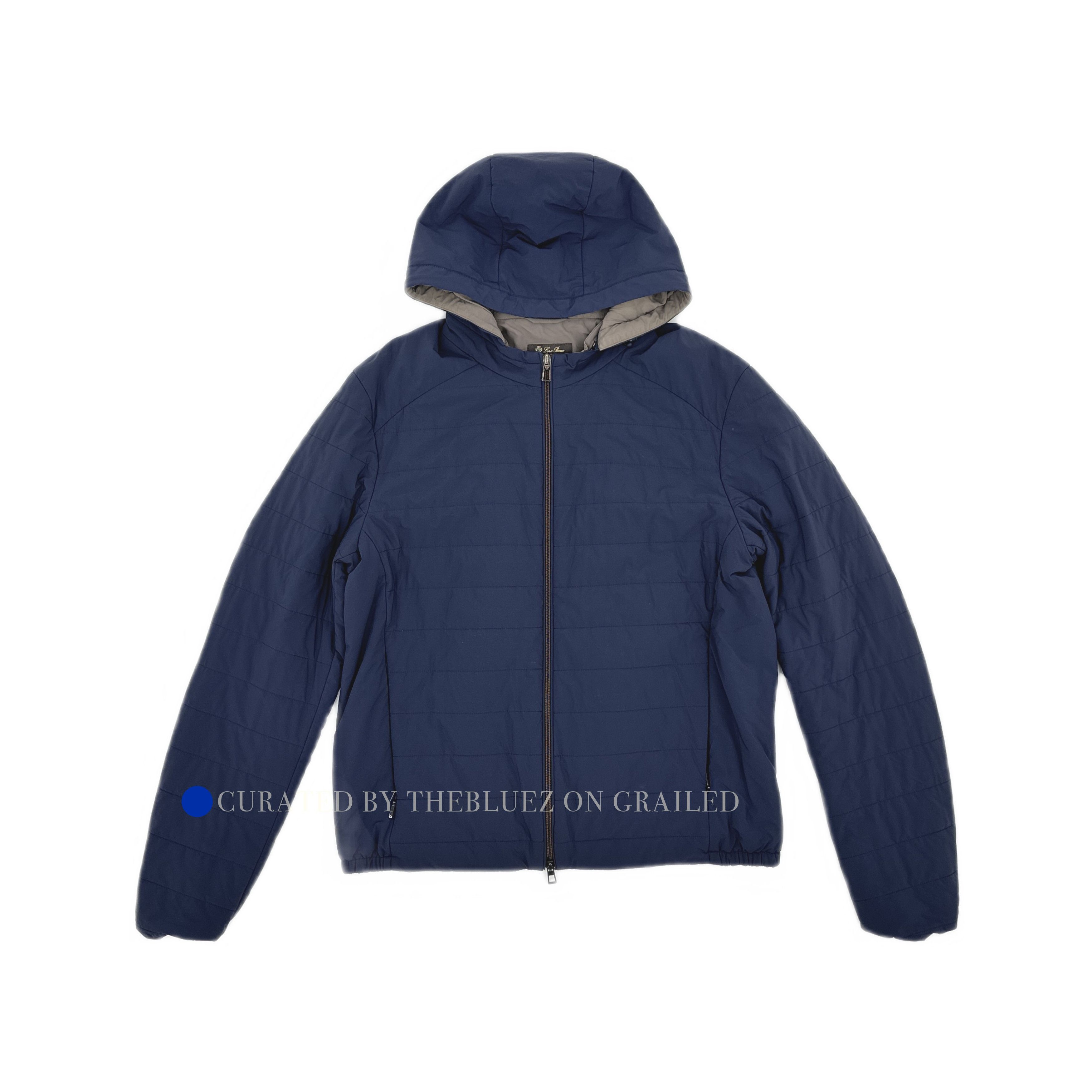 Loro Piana Blue Hooded Light Jacket Size L Size US L / EU 52-54 / 3 - 1 Thumbnail
