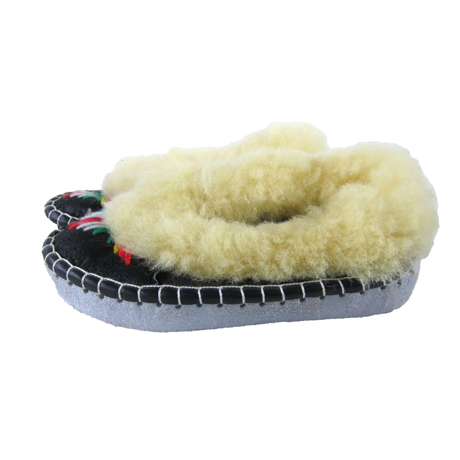 Vintage VINTAGE Handmade Black Leather Real Fur Lined Moccasin Shoe Women 6 Size 28" / US 6 / IT 42 - 7 Thumbnail