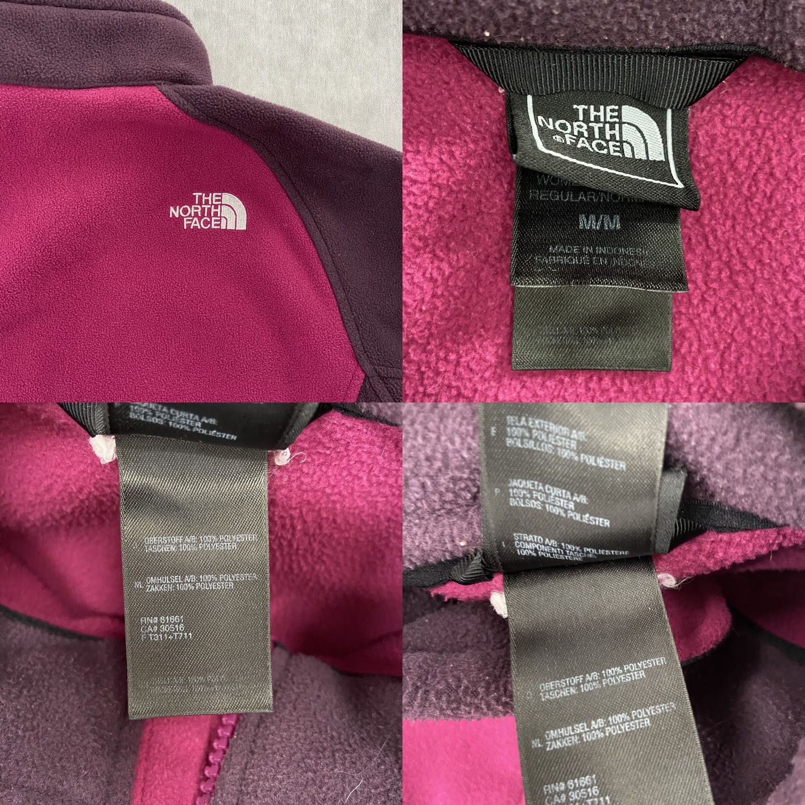 The North Face The North Face Jacket Womens Medium Purple Pink Full Zip Fleece Logo Ladies M Size M / US 6-8 / IT 42-44 - 8 Thumbnail