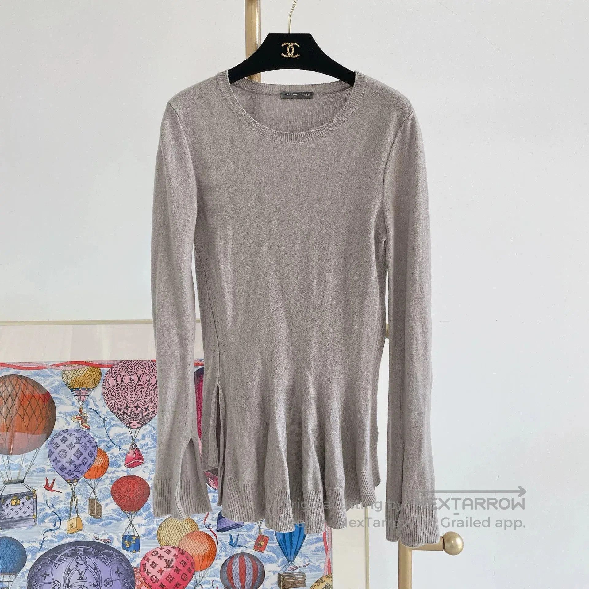 Alexander McQueen Alexander McQueen Gray Knit Dress. Size L / US 10 / IT 46 - 1 Thumbnail