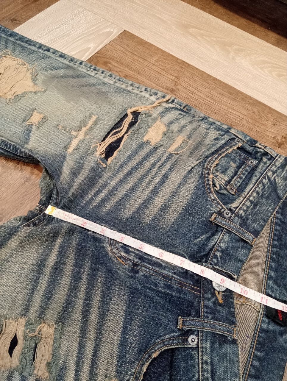 JACKROSE JACKROSE JAPAN BLUE DISTRESSED DENIM PANTS Size US 33 - 13 Thumbnail