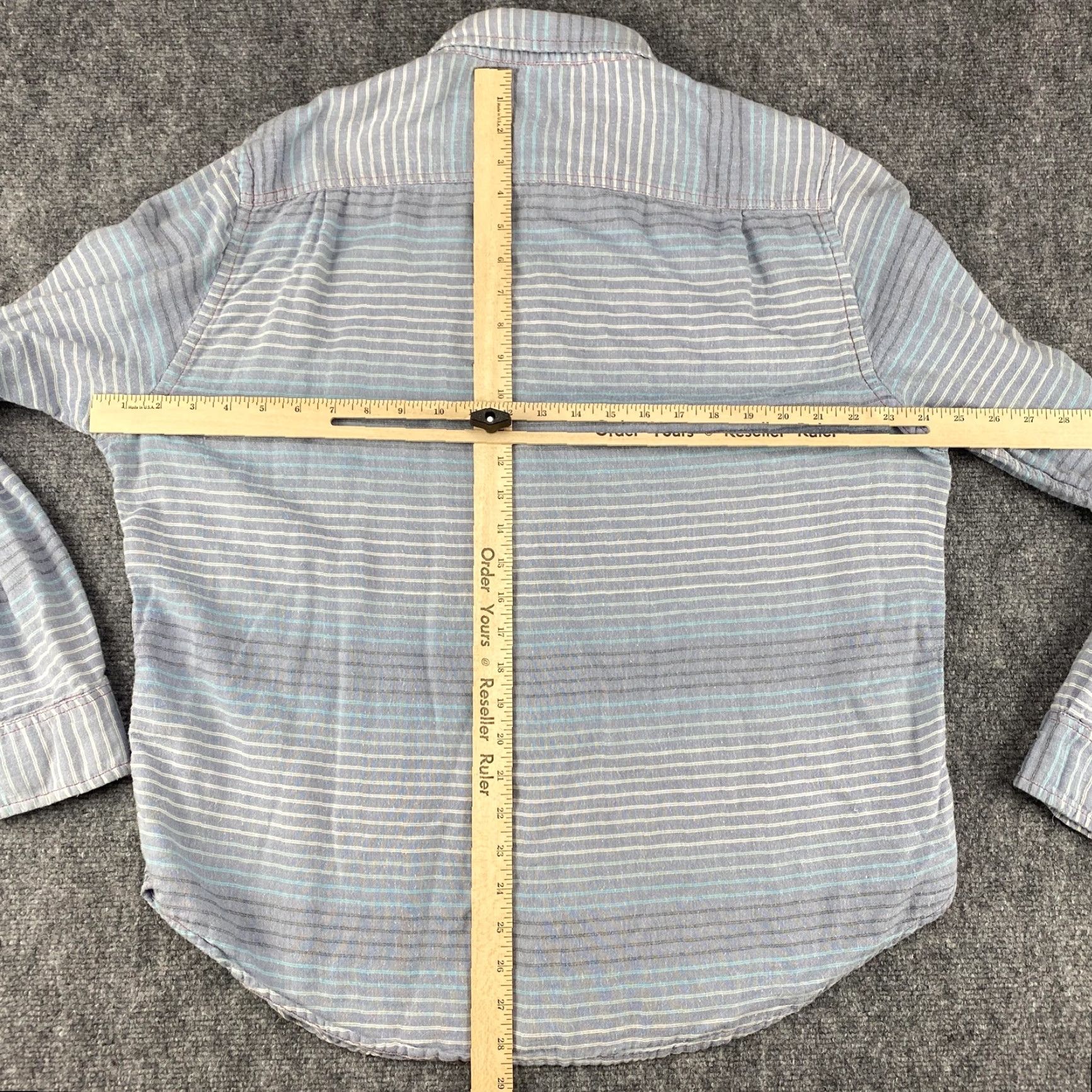 Carbon2Cobalt VINTAGE carbon2cobalt Shirt Mens Large Blue Striped Cotton Long Sleeve Button Up Size US L / EU 52-54 / 3 - 6 Thumbnail