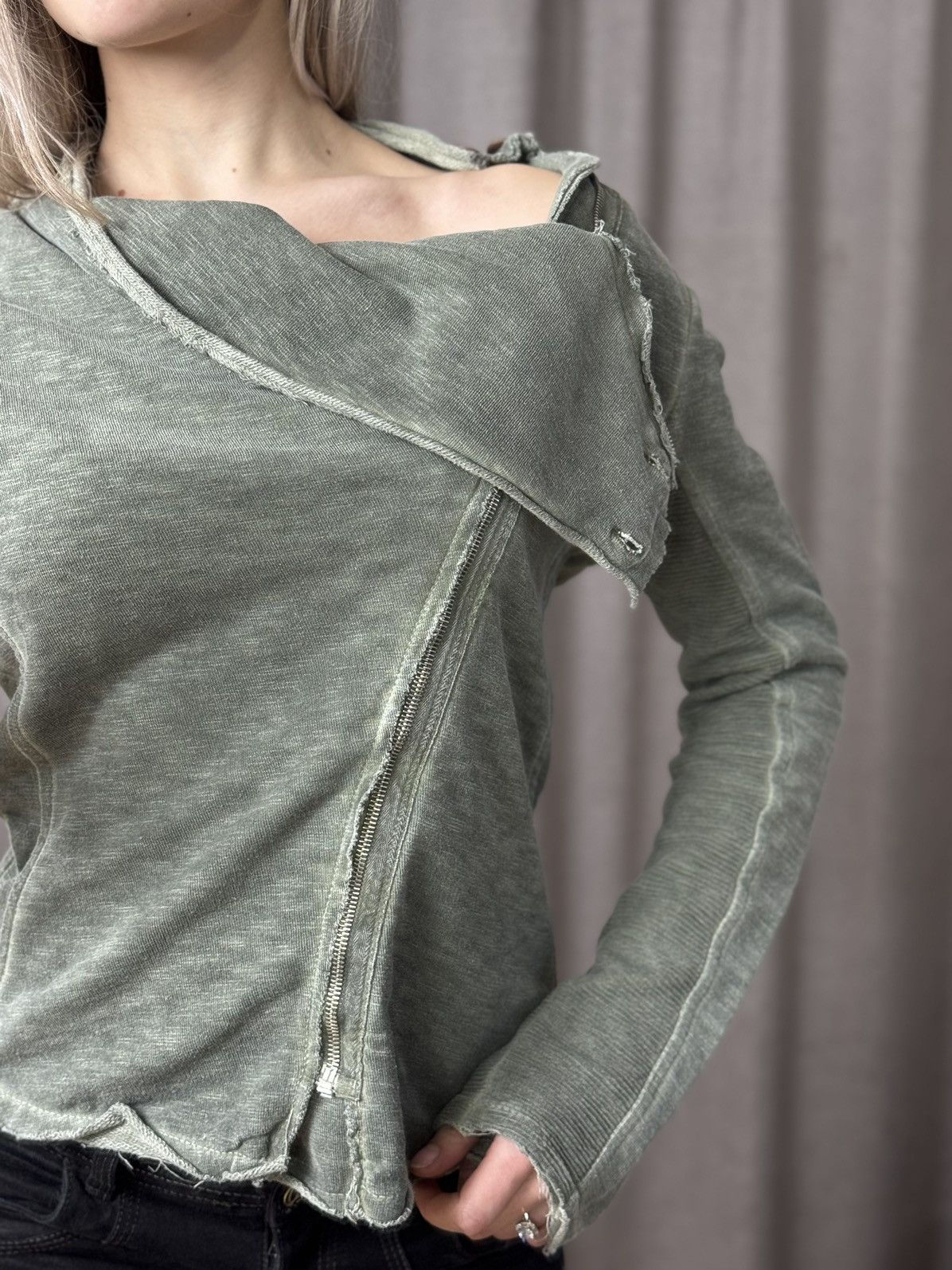 Diesel Vintage Hoodie Long Sleeve Zip Metal Rock Owens Style Size M / US 6-8 / IT 42-44 - 13 Thumbnail