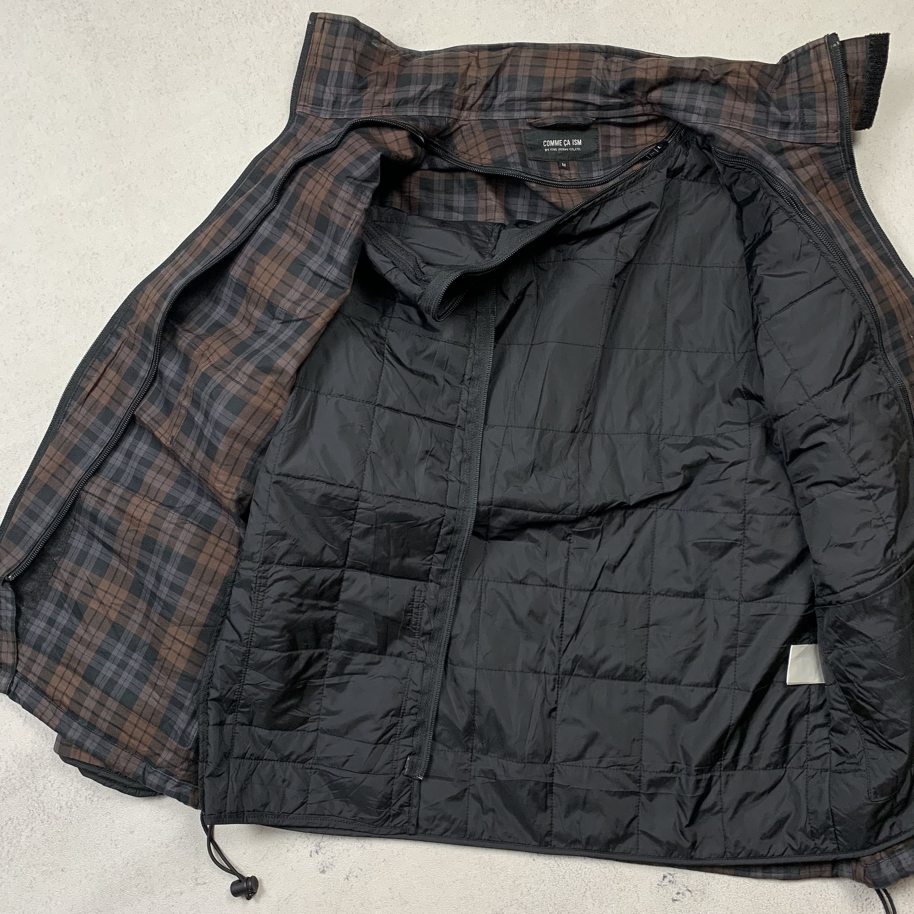 Comme Ca Ism Hunting Jacket Multi Pocket Plaid Utility