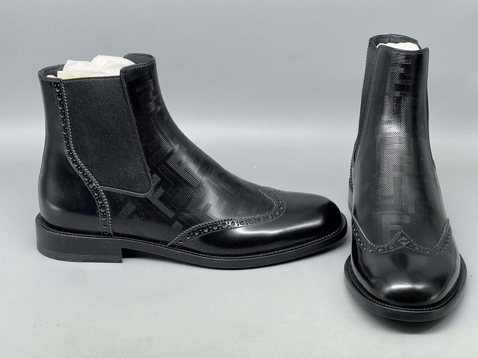Fendi fendi black leather chelsea boots for men Size US 7 / EU 40 - 2 Thumbnail