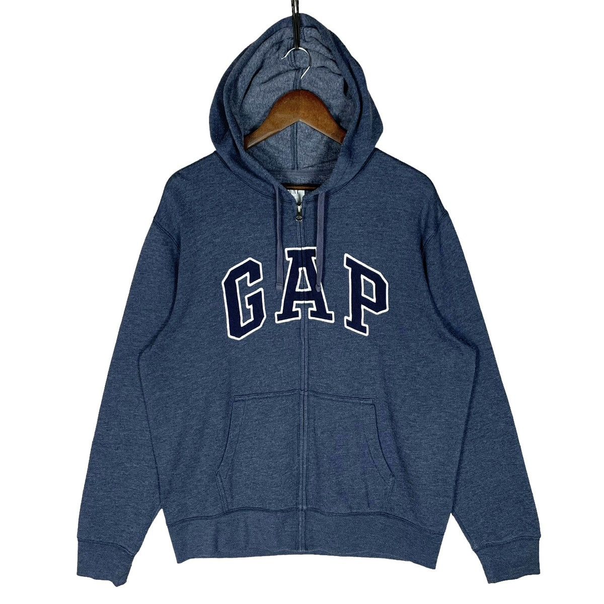 Vintage Gap Big Logo Zip Up Hoodie Size L