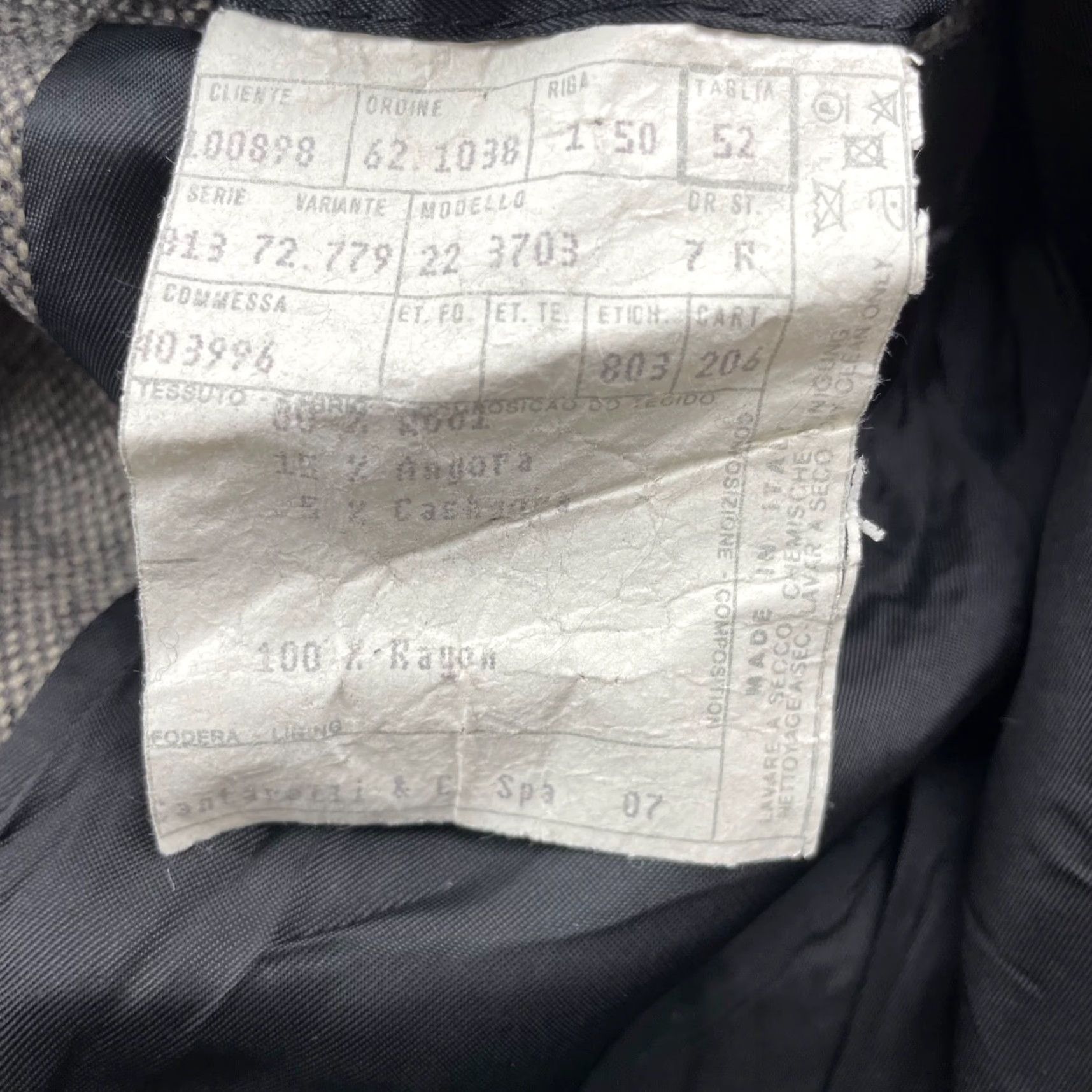 Cantarelli Cantarelli Blazer 42R Wool/Cashmere Gray Italy 2-Button Front Notch Lined Jacket Mens Size 42R - 7 Thumbnail