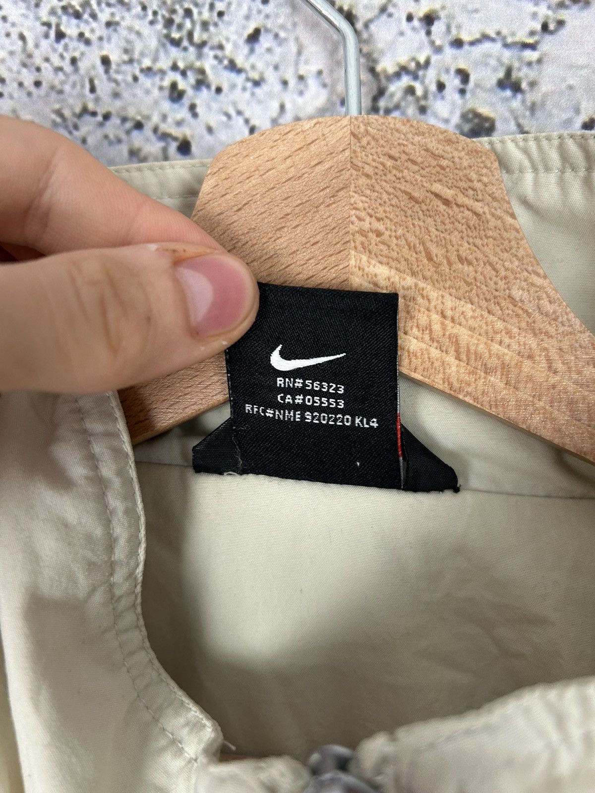 Nike Vintage Nike Swoosh 90s Light Beige Jacket Streetwear Size US XL / EU 56 / 4 - 8 Thumbnail