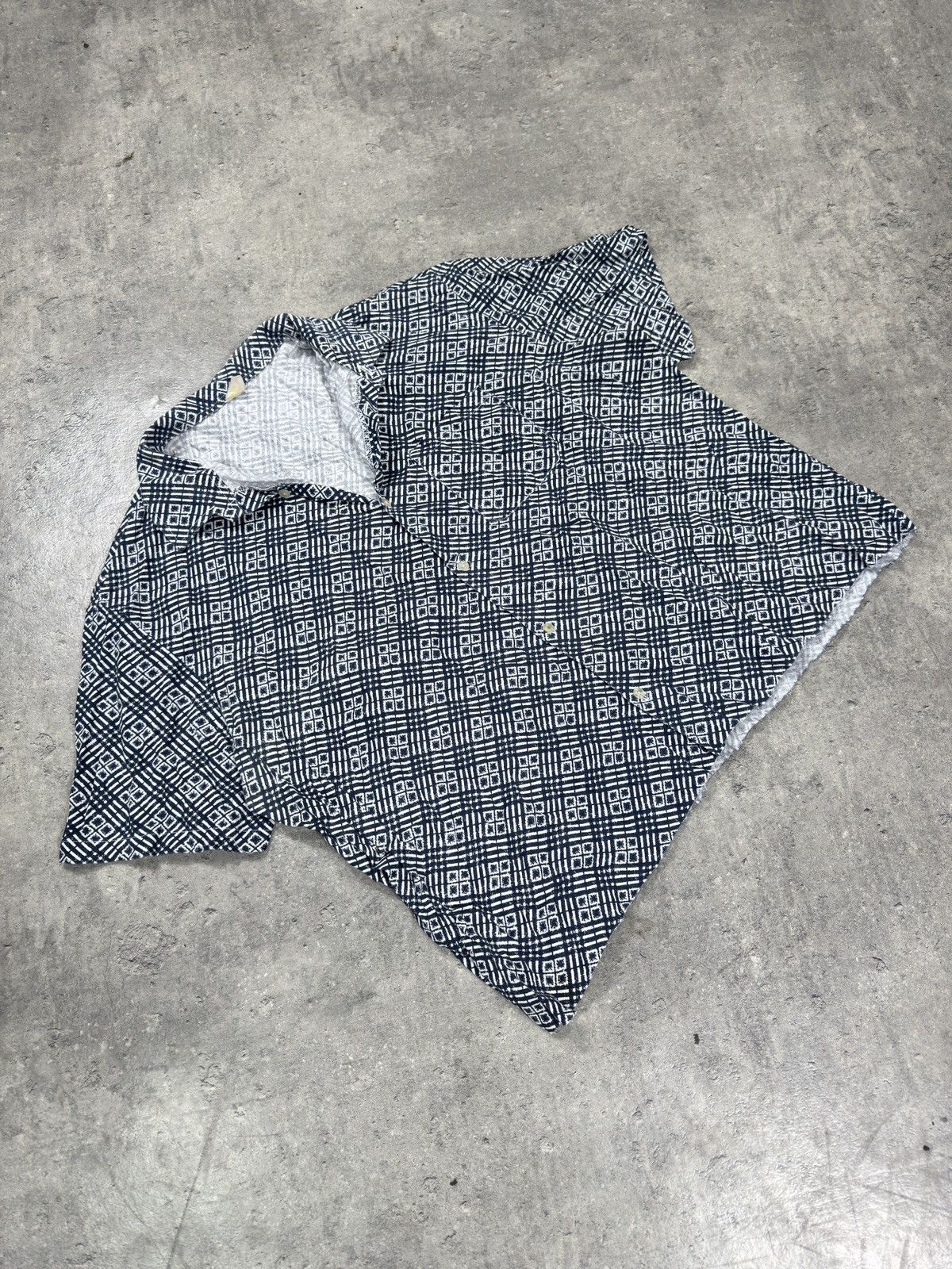Japanese Brand × Yohji Yamamoto ᶠᵃⁿᶜʸᵍᵘʸBOXY Suit Shirt Vintage Cropped Button Up 90s 80 Size US M / EU 48-50 / 2 - 1 Thumbnail