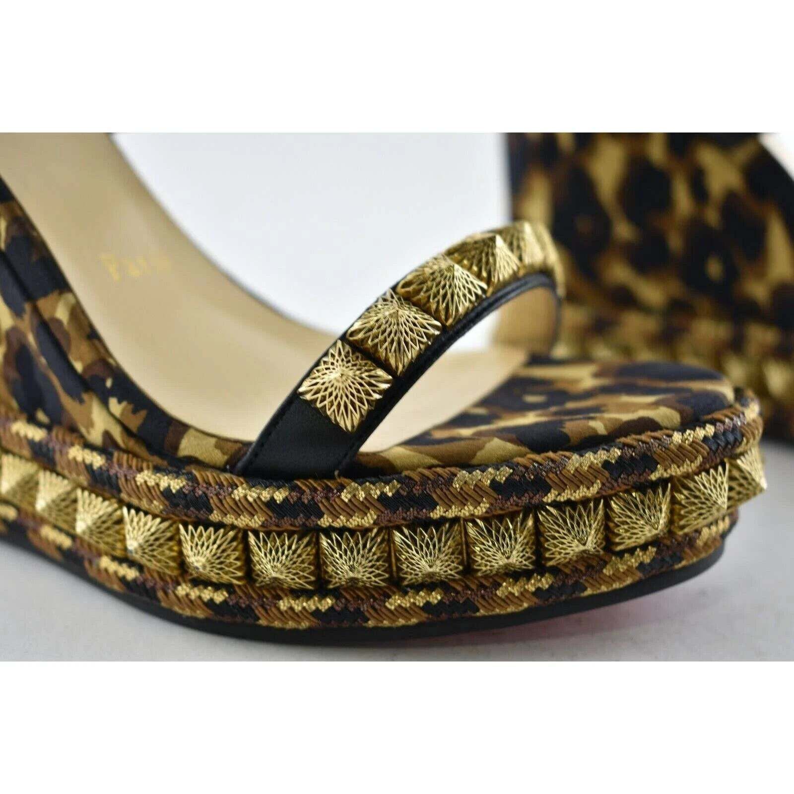 Christian Louboutin Christian Louboutin Pira Ryad 110 Black Leopard Platform Size US 5 / IT 35 - 5 Thumbnail