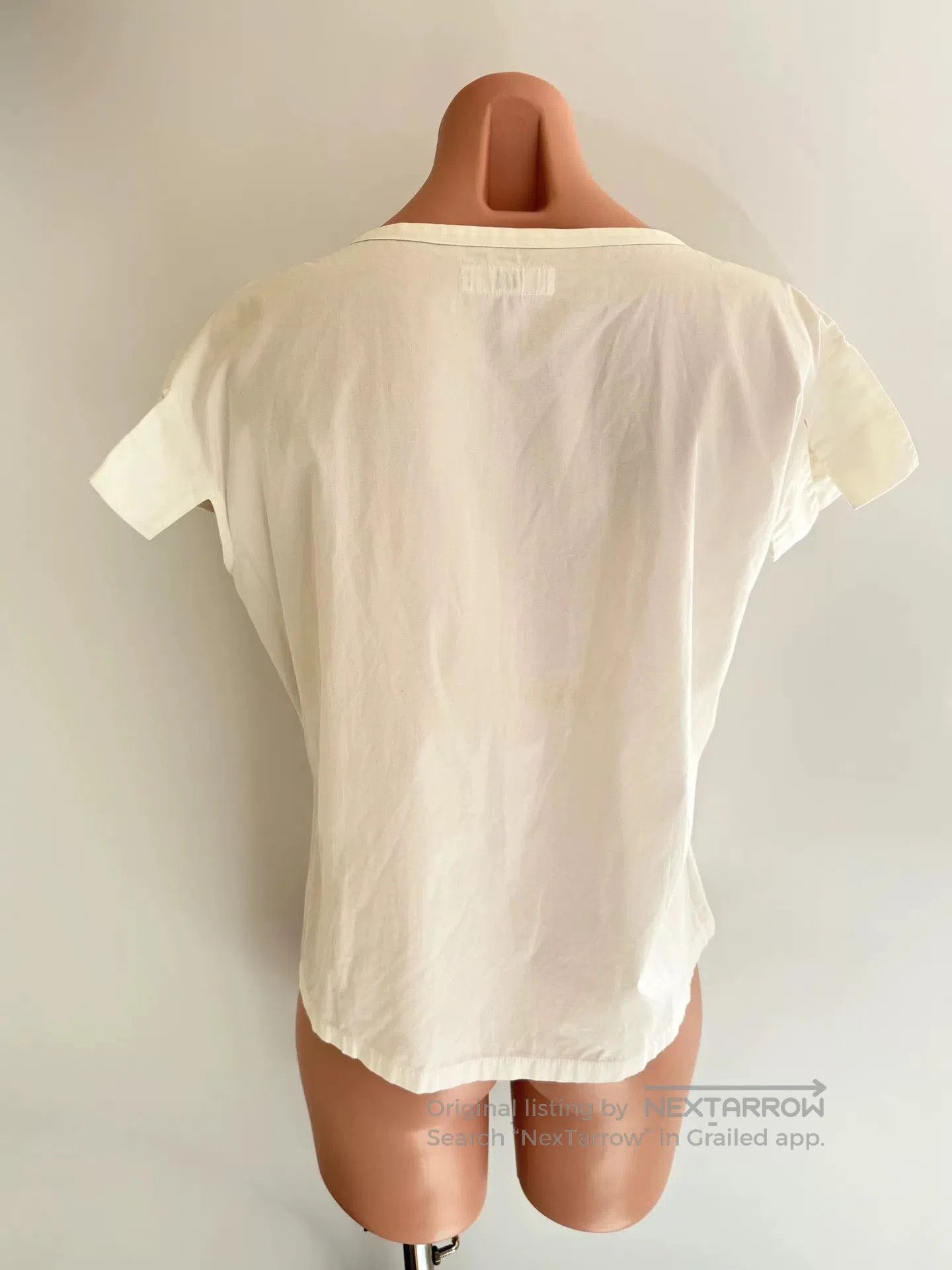 Y's Yohji Yamamoto Short Sleeve Blouse. Size M / US 6-8 / IT 42-44 - 3 Thumbnail
