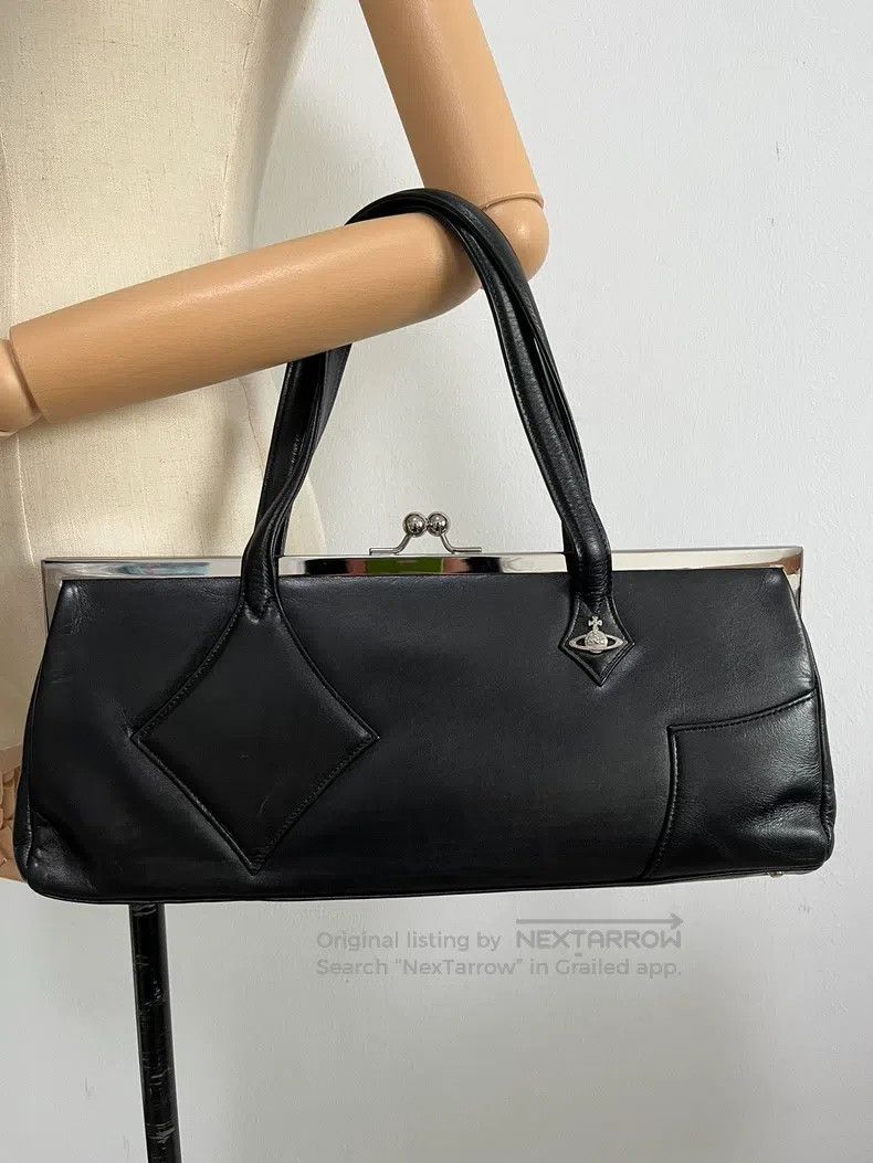 Vivienne Westwood Vivienne Westwood Saturn zipper bag, handbag, black Size ONE SIZE - 1 Thumbnail