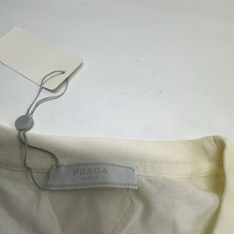 Prada Prada Men's Simple White Short Sleeve Tshirt-2506 Size US M / EU 48-50 / 2 - 6 Thumbnail