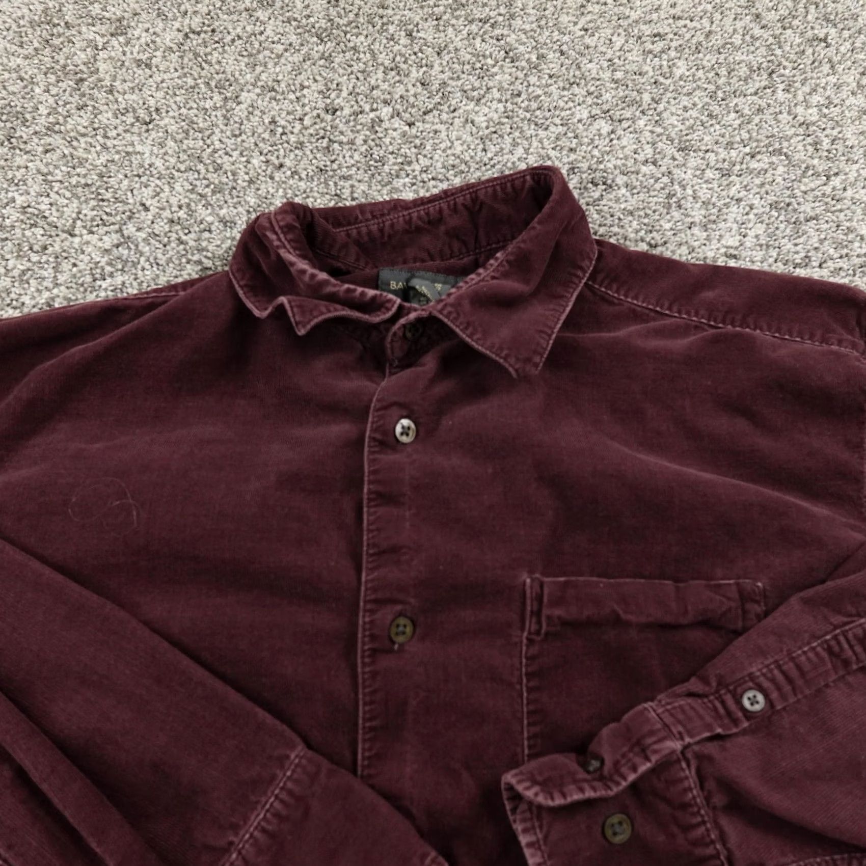 Banana Republic VINTAGE Banana Republic Shirt Mens L Red Corduroy Button-Up Long Sleeve Y2K Size US L / EU 52-54 / 3 - 3 Thumbnail