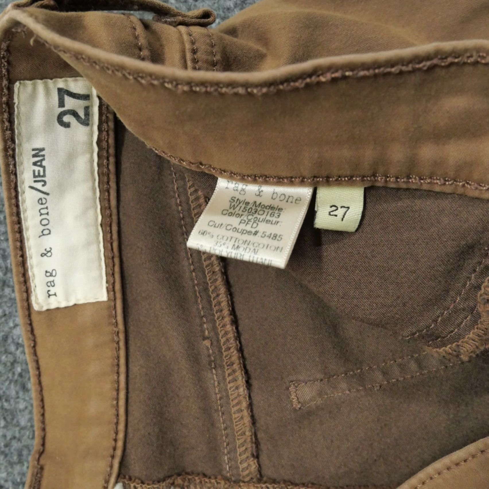 Rag & Bone Rag & Bone Pants Womens 27 Brown Leggings Slim Cropped 30in Inseam Womens Size 27" / US 4 / IT 40 - 6 Thumbnail