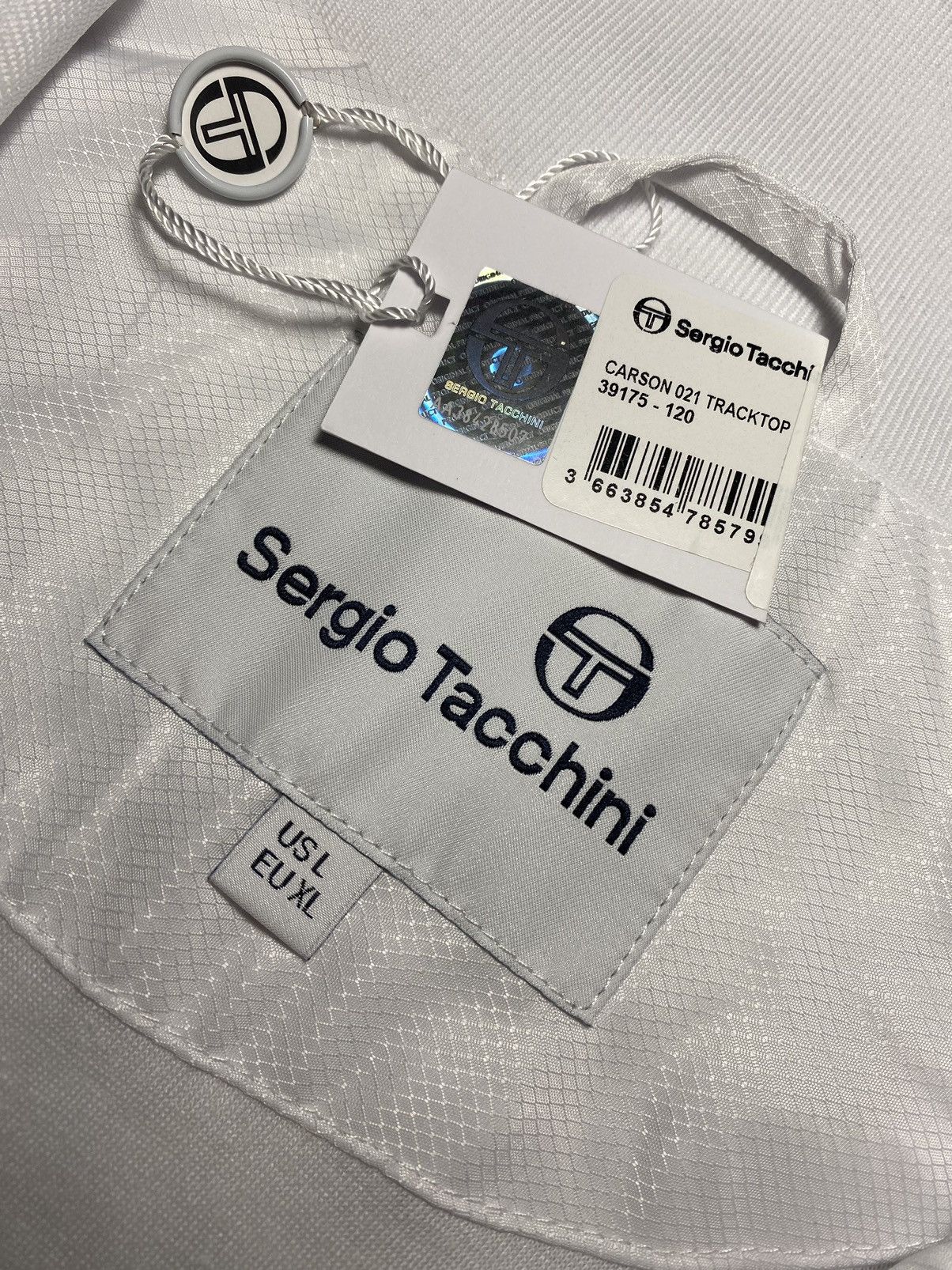 Sergio Tacchini × Vintage Sergio Tacchini Carson Tracktop white light track jacket Size US L / EU 52-54 / 3 - 13 Thumbnail