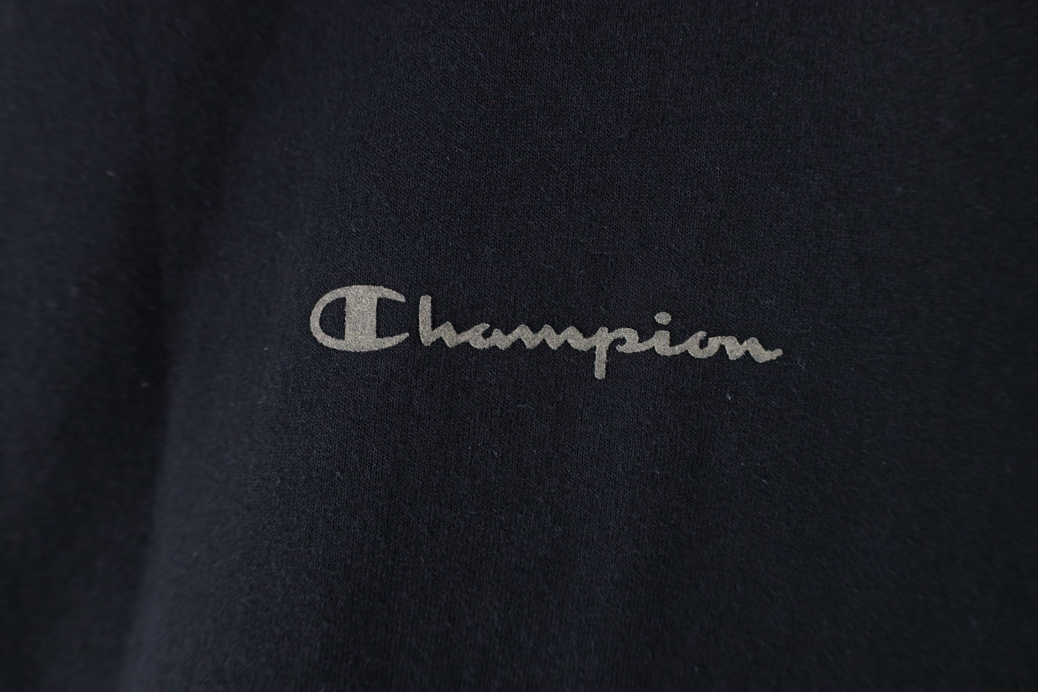 Champion × Vintage Vintage 90s Champion Spell Out Crewneck Sweatshirt Black Size US XXL / EU 58 / 5 - 6 Thumbnail
