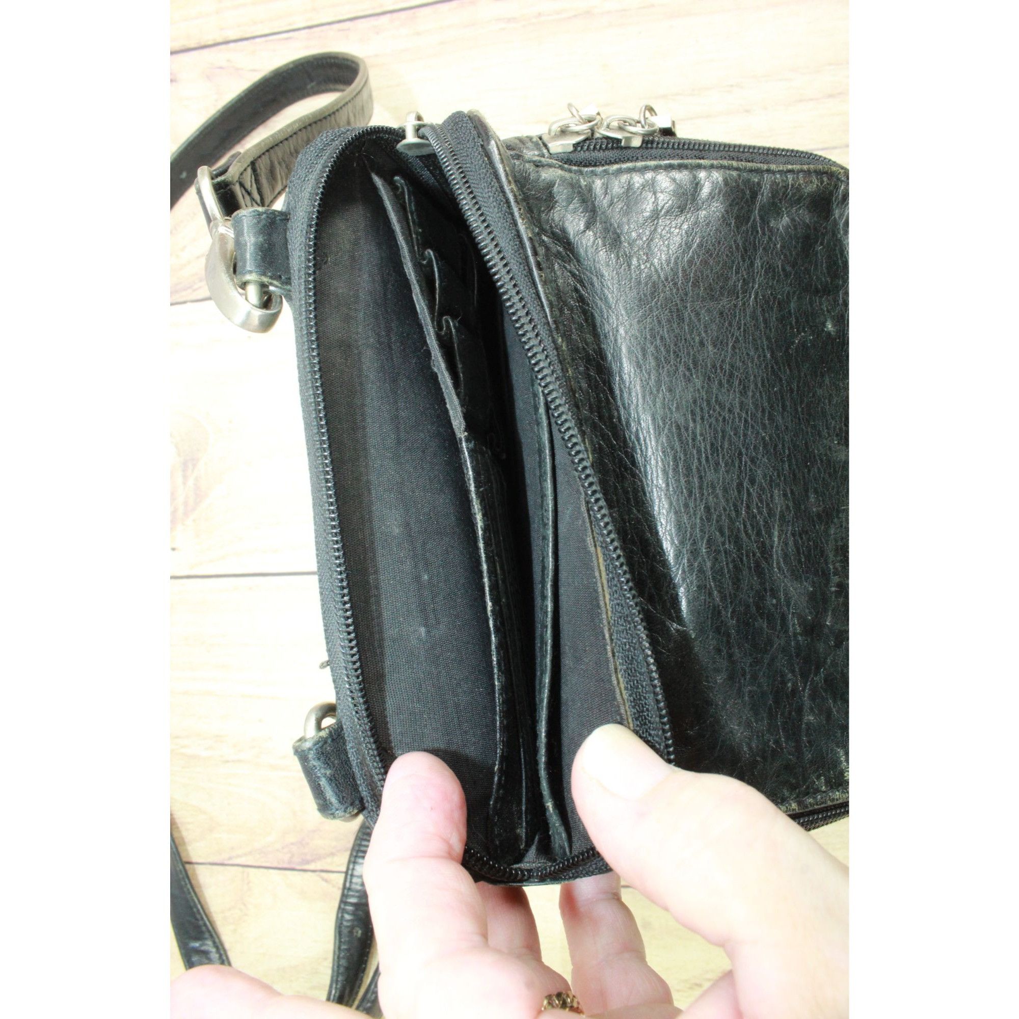 Other Hobo International Crossbody Bag Black Pebbled Leather Size ONE SIZE - 8 Thumbnail