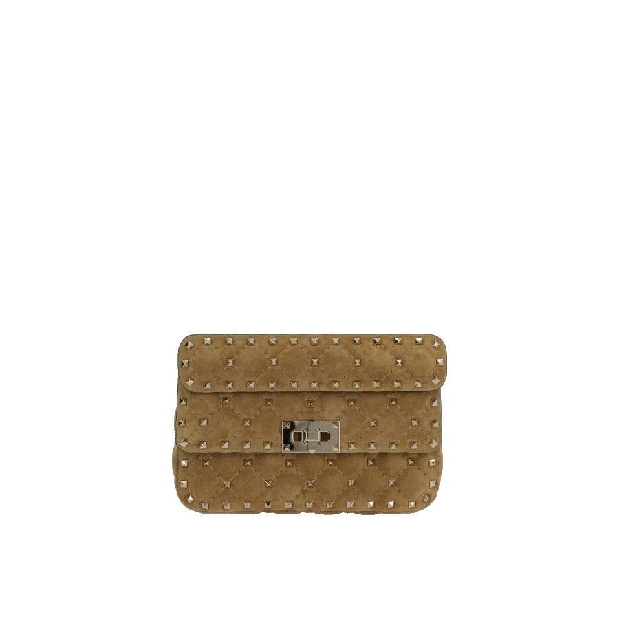 Valentino VALENTINO GARAVANI Rockstud Spike Small Havana Beige Crossbo Size ONE SIZE - 1 Thumbnail
