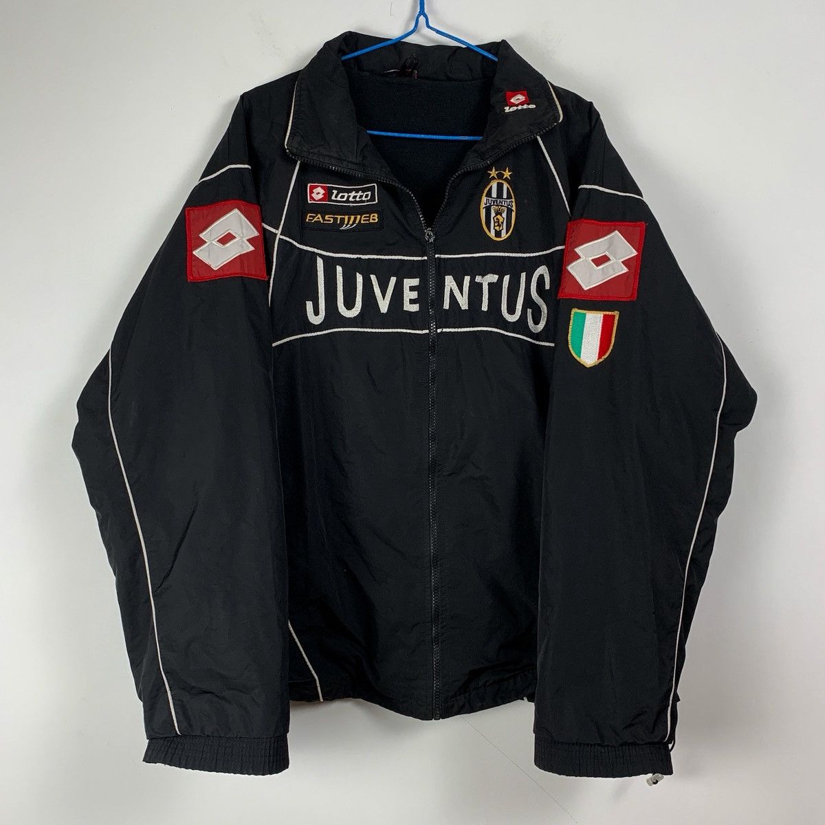 2001 Vintage Lotto Juventus Soccer Track Jacket Jersey