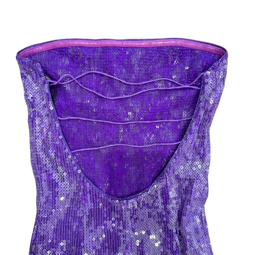Retrofete Retrofête Strapless Sequin Lucia Dress in Purple, Size S Size S / US 4 / IT 40 - 7 Thumbnail