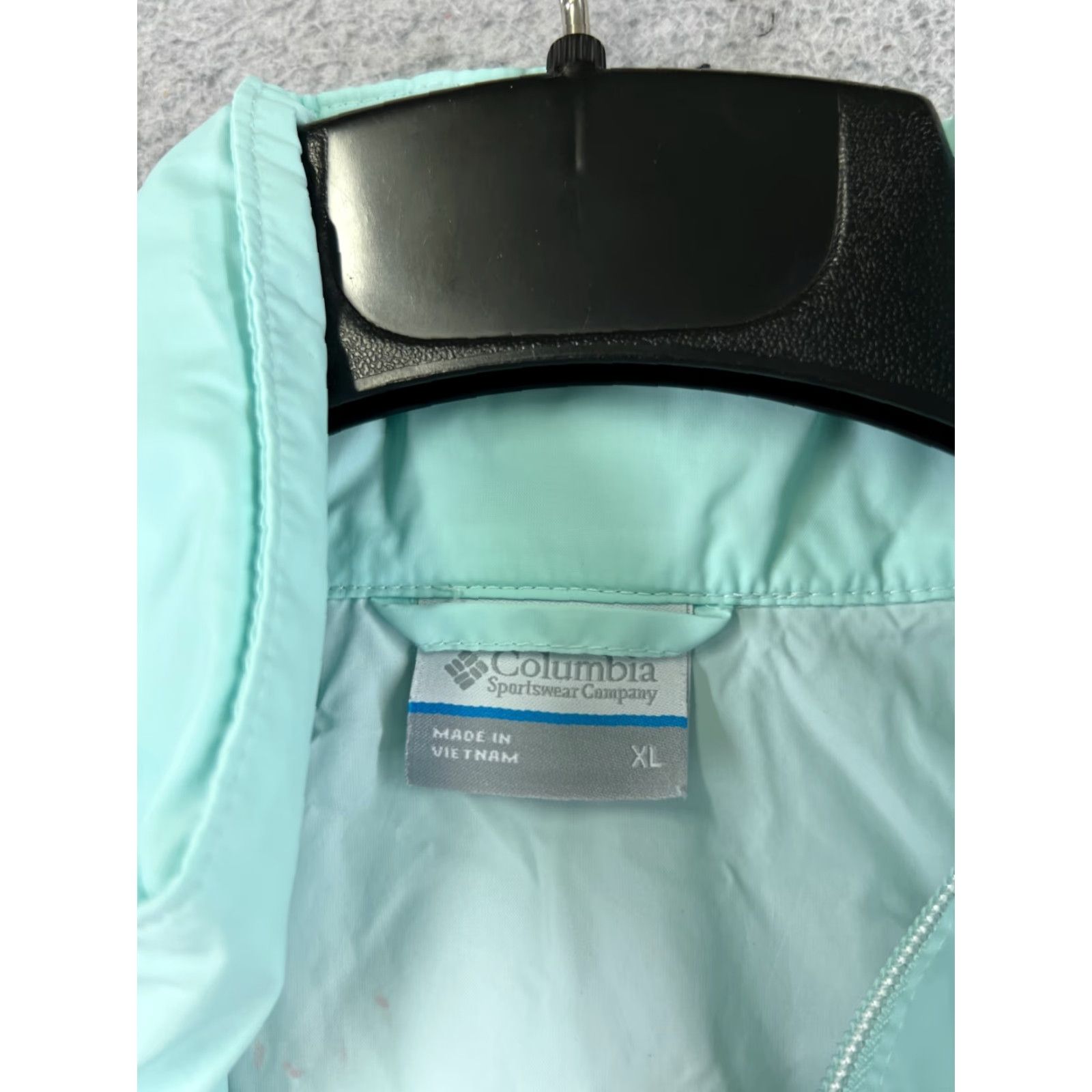 Altea Columbia Jacket Womens Extra Large Teal Full Zip Windbreaker Retro Nylon Mock Size XL / US 12-14 / IT 48-50 - 6 Thumbnail