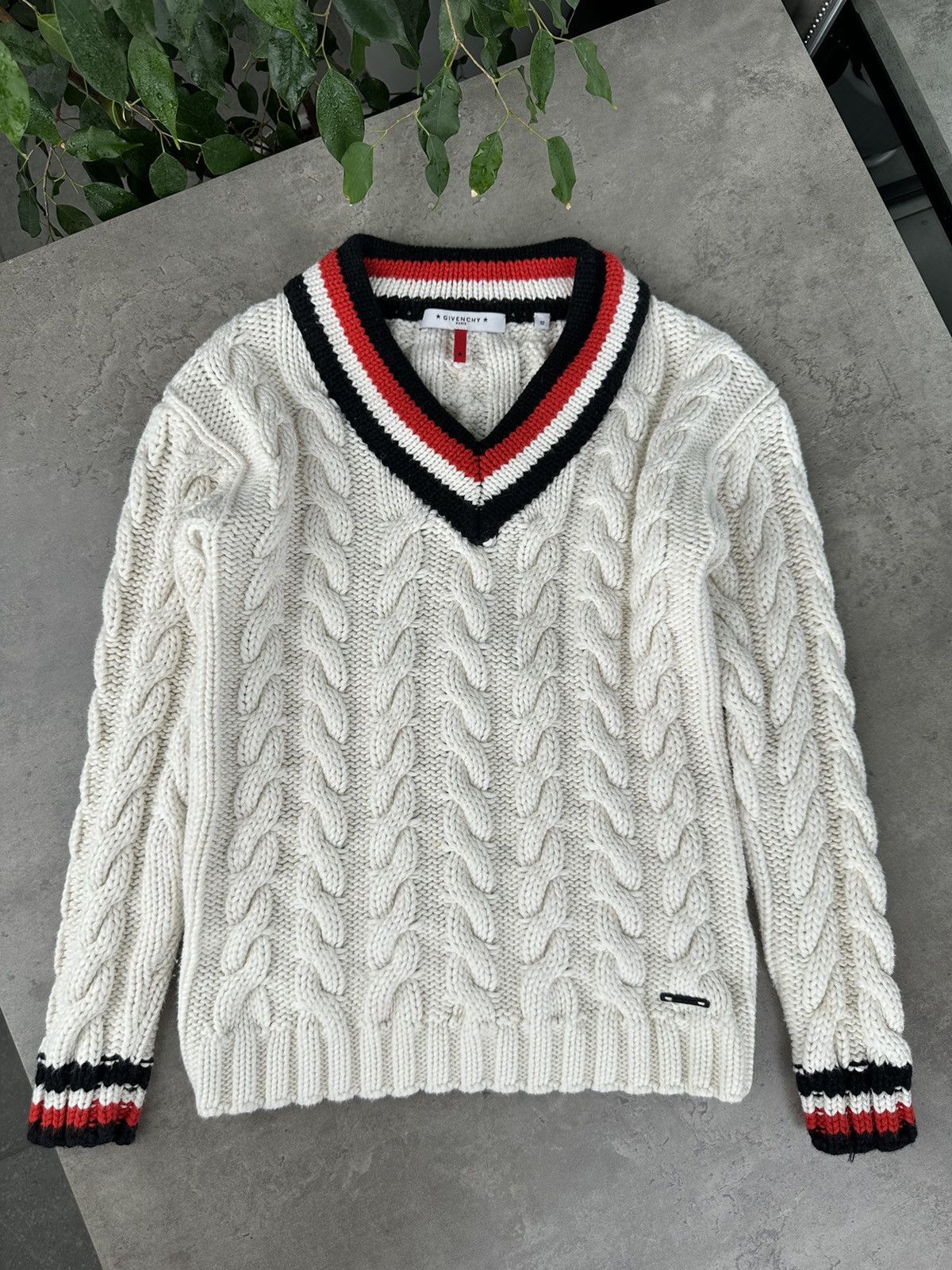 image of Avant Garde x Givenchy Knit Sweater in White, Women's (Size XS)