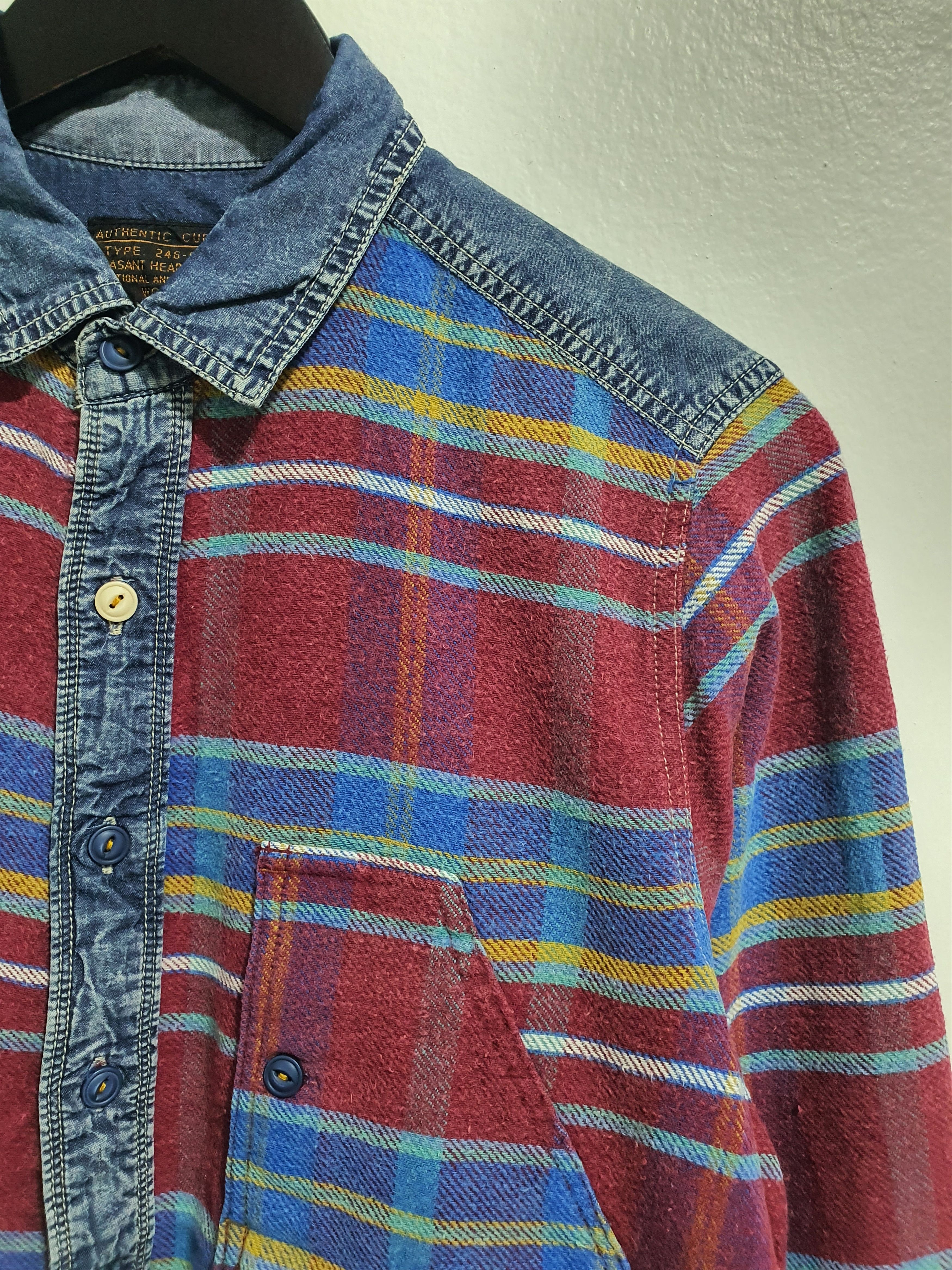 Japanese Brand CUBE SUGAR 21”/27” FLANNEL SHIRT Size US M / EU 48-50 / 2 - 1 Thumbnail