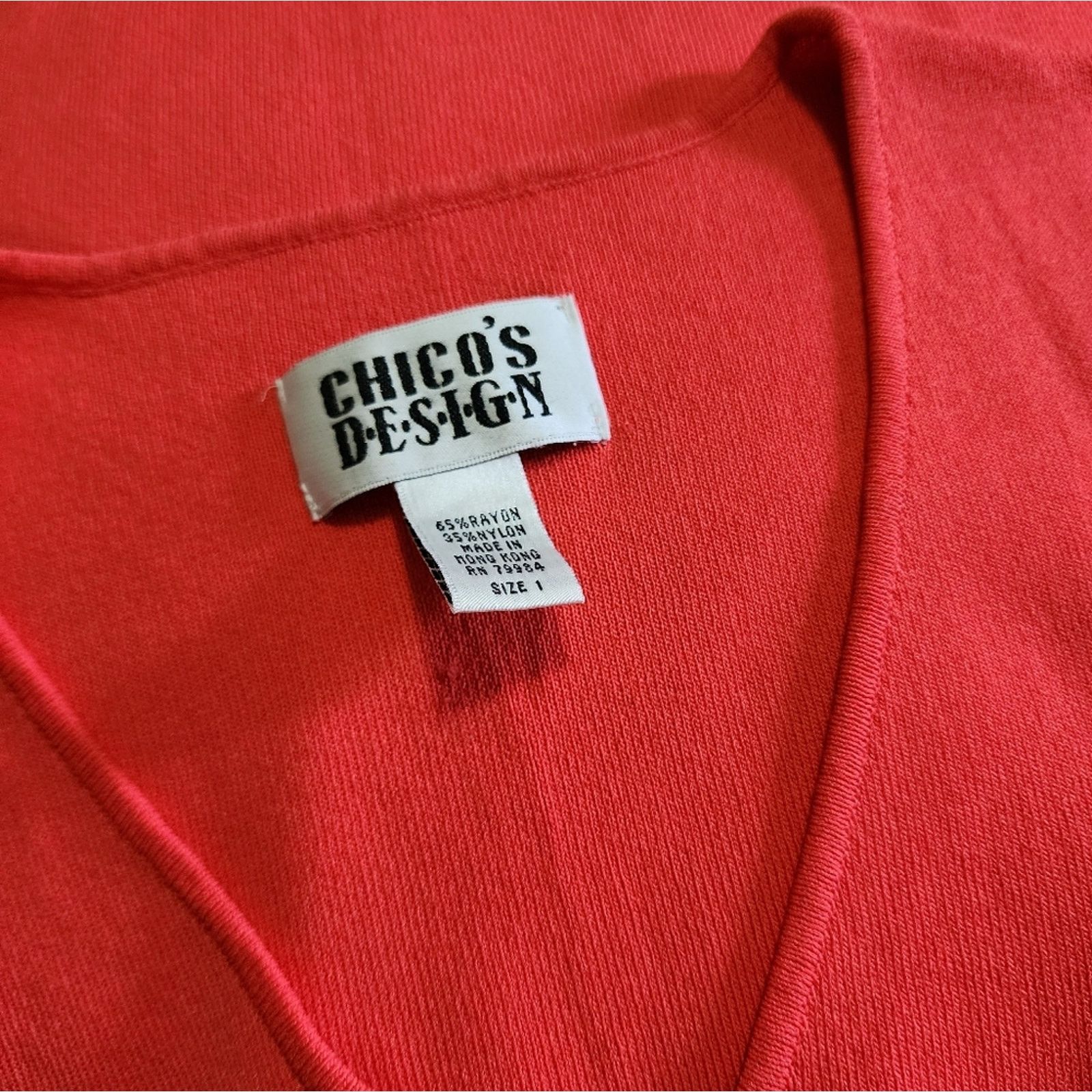 Vintage Chico's Design Vintage 80s Sleeveless Bright Red Fitted Top Size S / US 4 / IT 40 - 4 Thumbnail