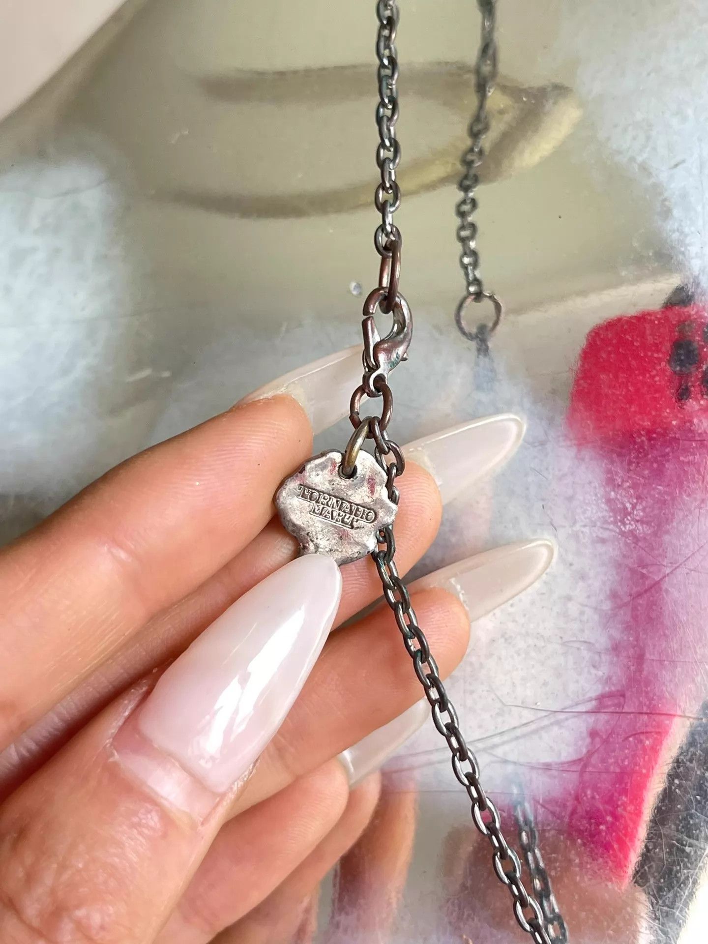 Tornado Mart Tornado mart Jpn Vintage Punk 925 Silver Crossbead Chain Size ONE SIZE - 5 Thumbnail