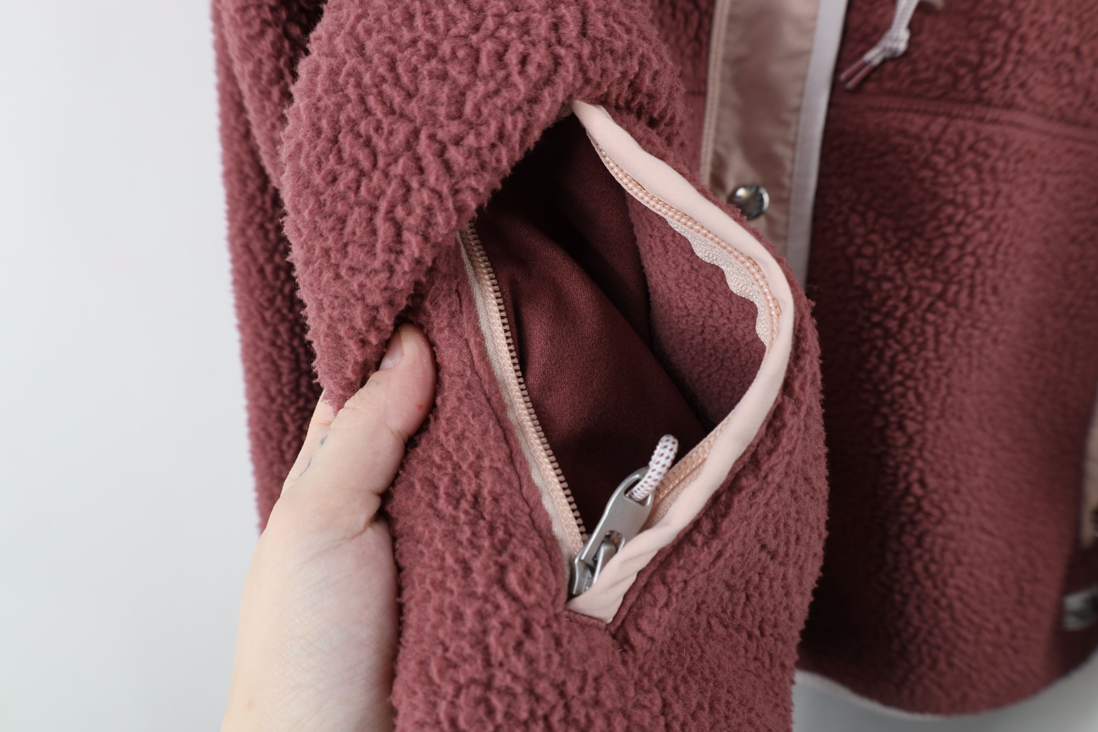 The North Face × Vintage The North Face Spell Deep Pile Fleece Full Zip Jacket Pink Size S / US 4 / IT 40 - 8 Thumbnail