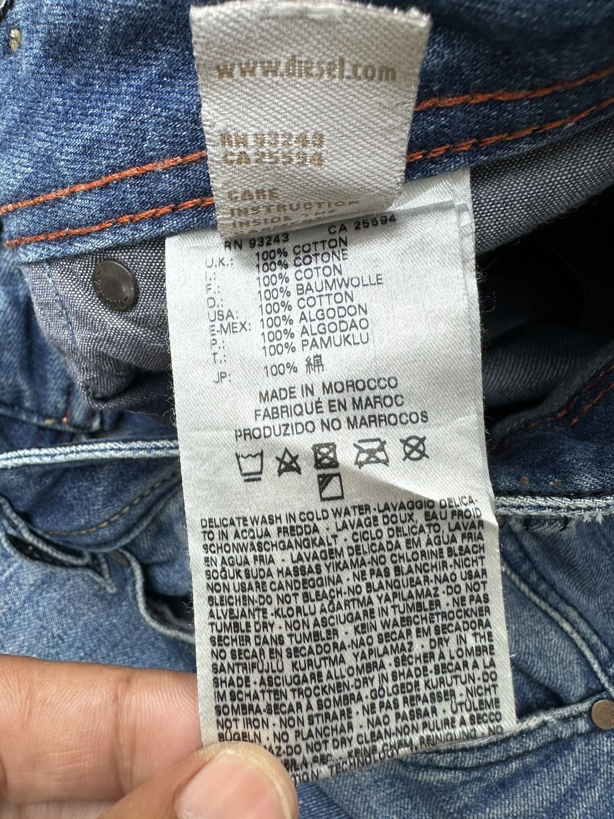 Diesel Diesel Krooley Regular Slim Distressed Denim 32x32 D36 Size US 32 / EU 48 - 16 Thumbnail