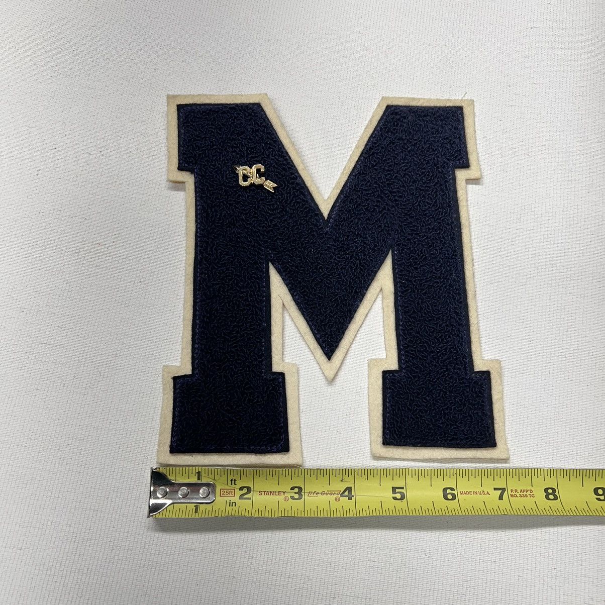 Vintage Letterman Varsity Patch Letter M Blue Chenille Felt Sports Size ONE SIZE - 13 Thumbnail