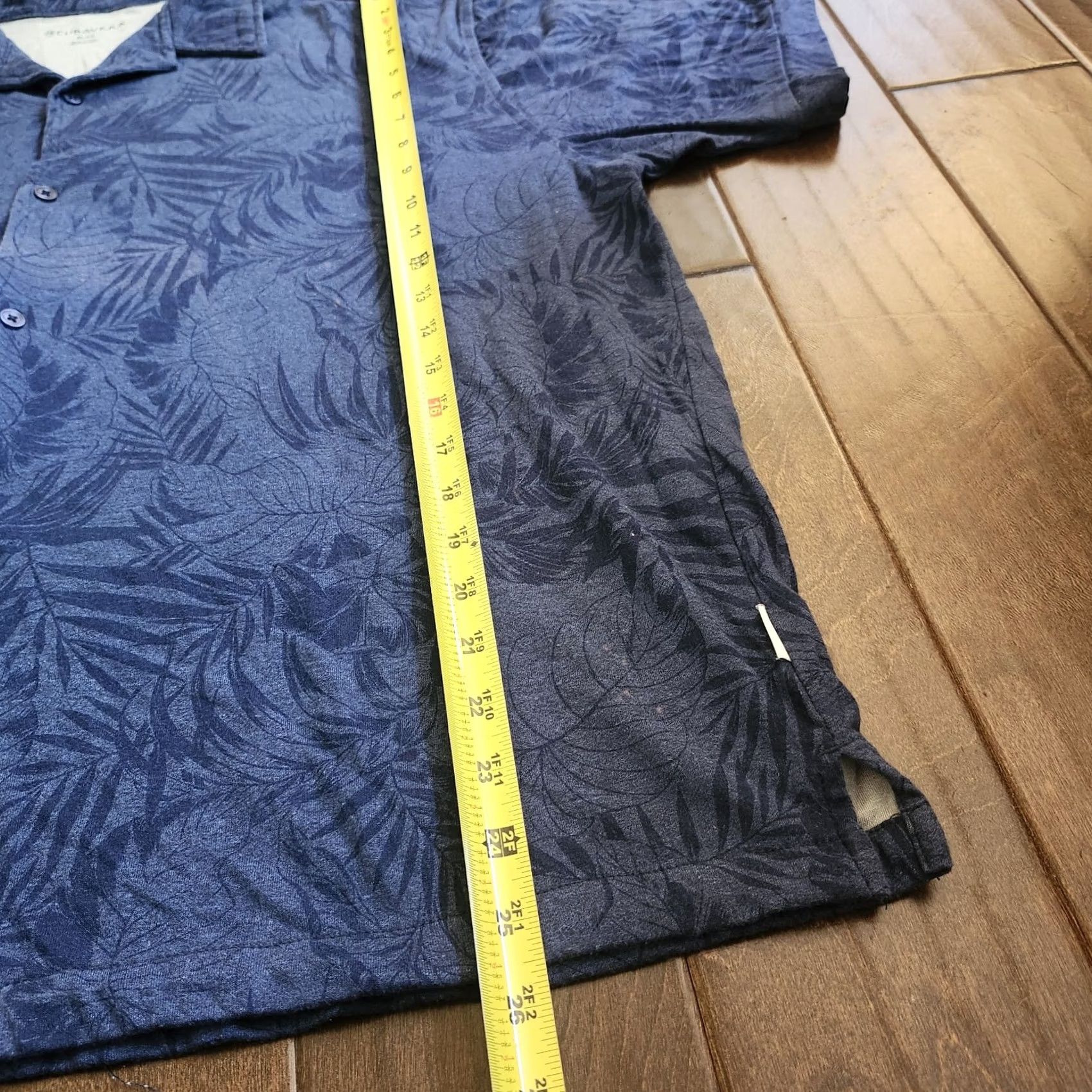 Cubavera Cubavera Men’s Floral Button-Up Shirt XL Navy Blue Short Sleeve Casual Mens Regular Fit Size US XL / EU 56 / 4 - 6 Thumbnail