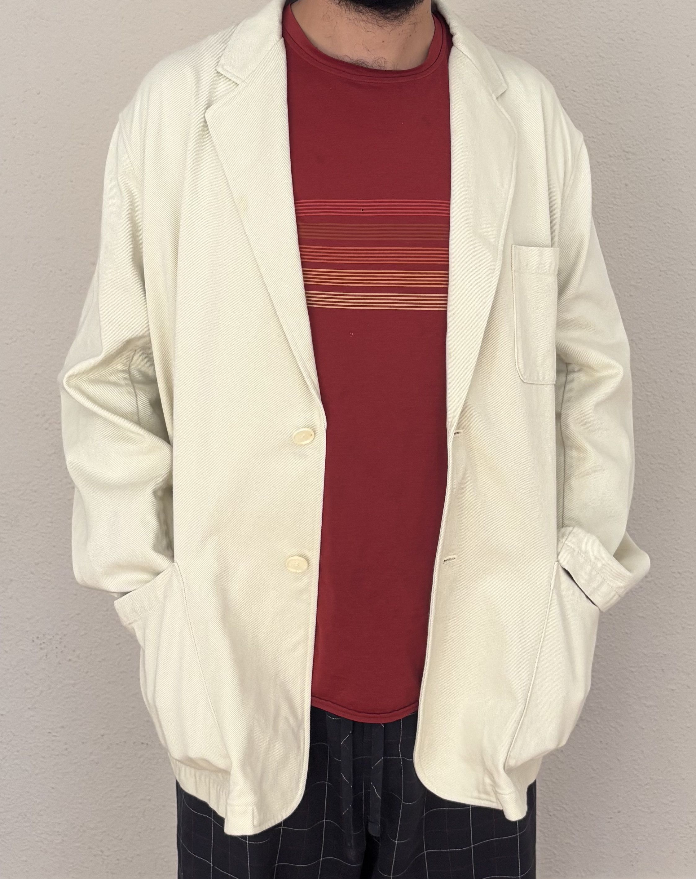 Auralee Auralee White Cotton Jacket Size 4 (L-XL) Size US XL / EU 56 / 4 - 2 Thumbnail