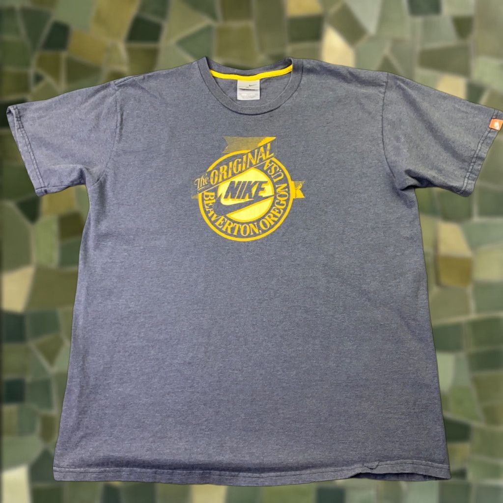 Nike VINTAGE Nike Mens Shirt XL Grey Label The Original Beaverton Big Logo Y2K Size US XL / EU 56 / 4 - 1 Thumbnail