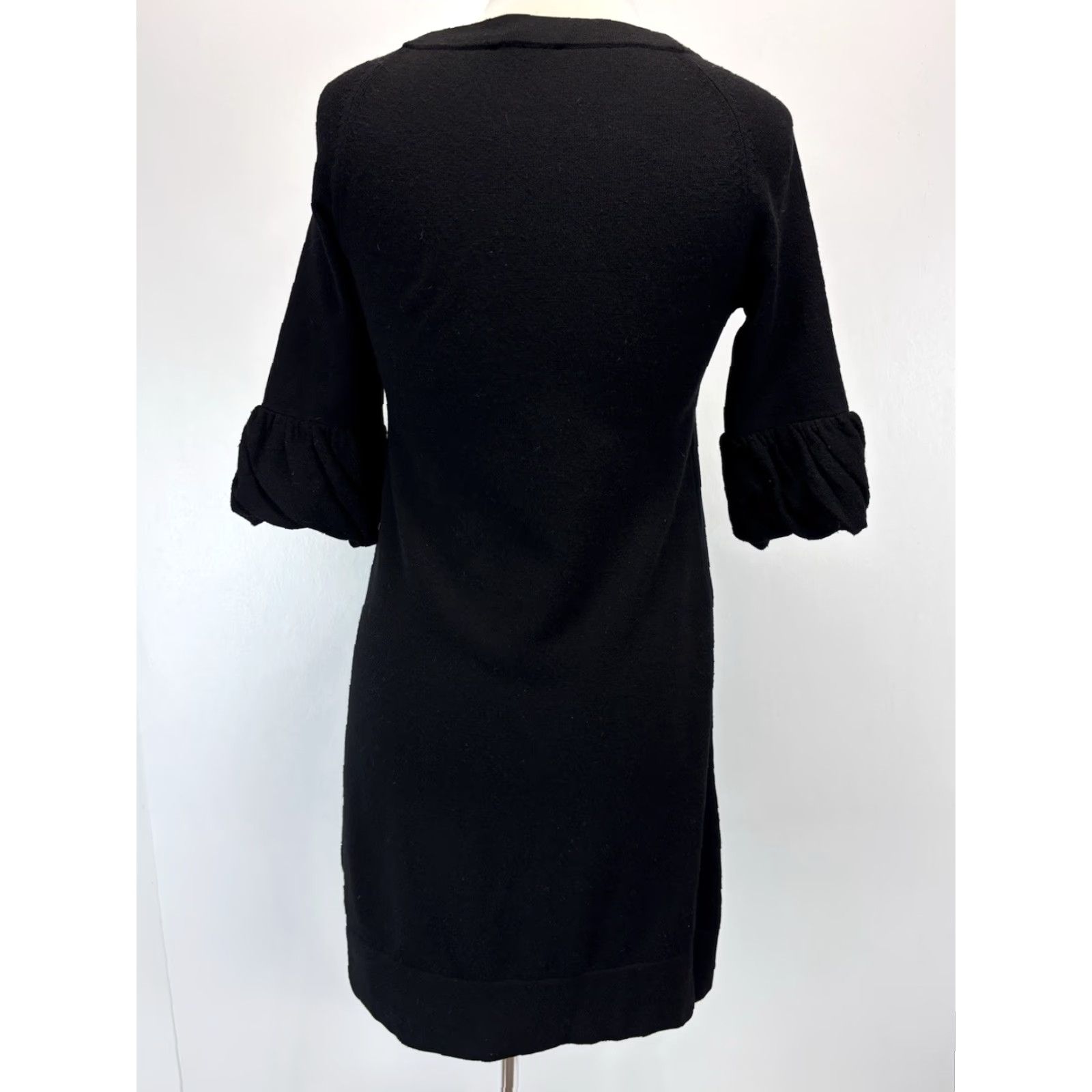 Theory Theory Wool Blend Knit Sweater Dress Sz Small Women’s Black Short Size S / US 4 / IT 40 - 3 Thumbnail