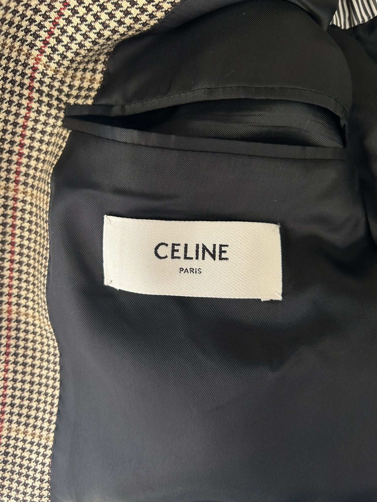 Celine SS20 MSRP: $3K Tournoun Prince of Wales Houndstooth Blazer Size 50R - 8 Thumbnail