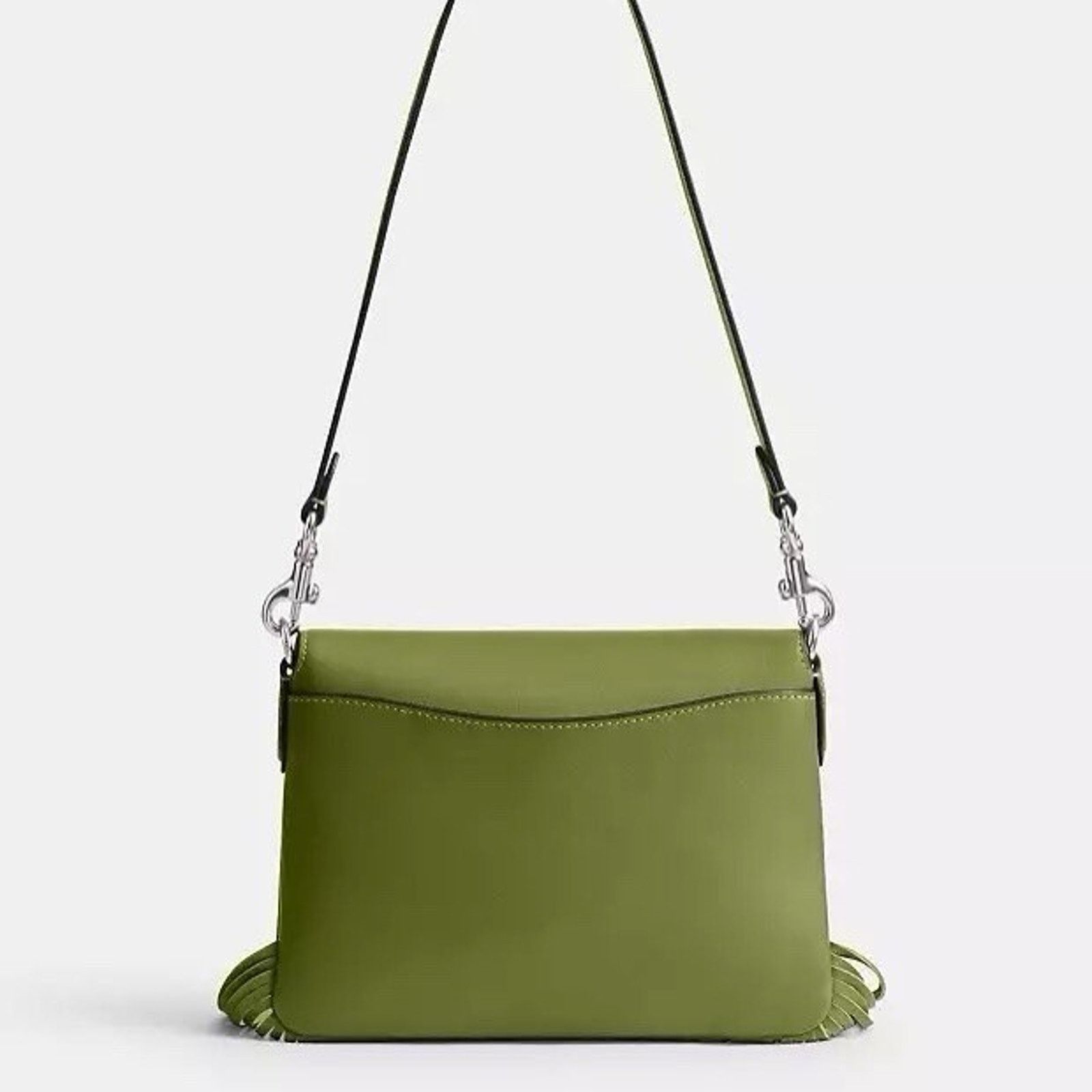 Coach NWT Coach 1964 Fringe Bag Dark Lime Leather CU033 Size ONE SIZE - 9 Thumbnail